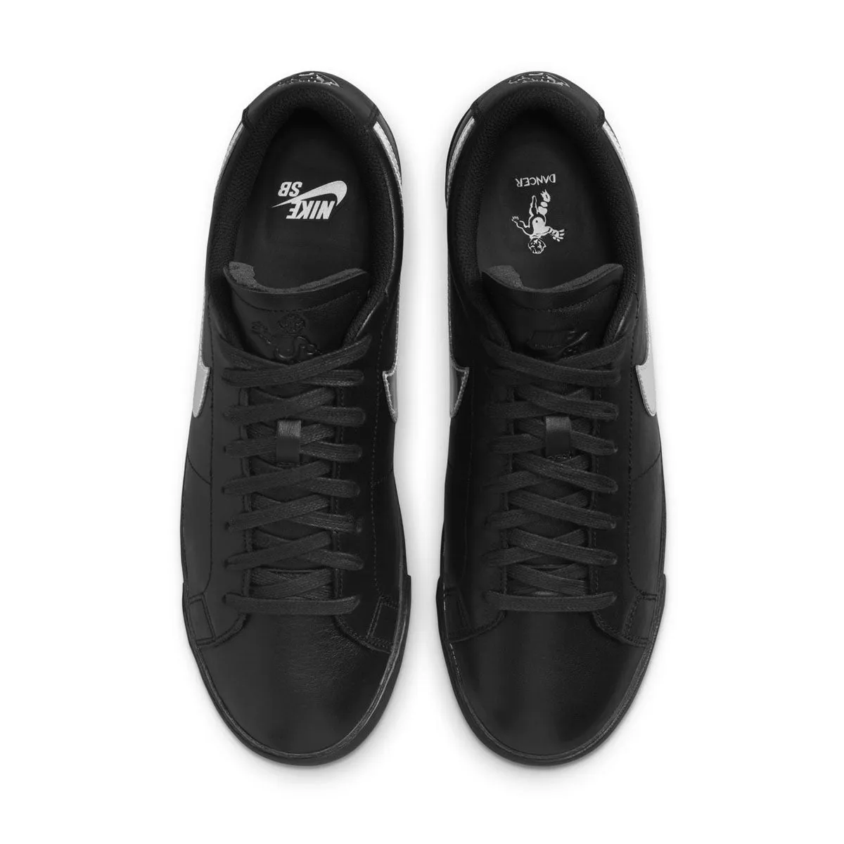 '  Dancer Skateboards SB Zoom Blazer Low 'Black Metallic Silver' Slip Resistant