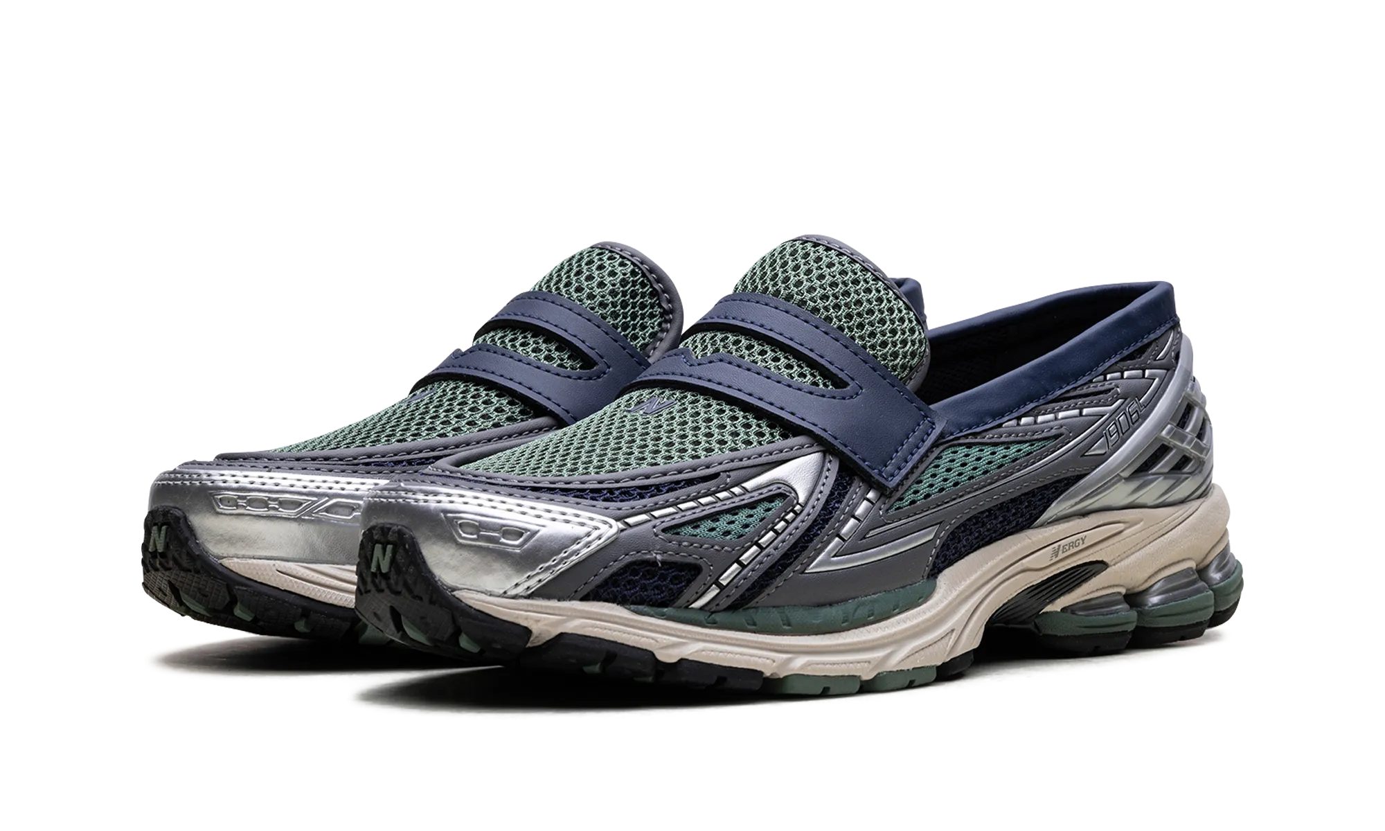 quiet shoes 1906L "Silver Metallic Dark Juniper"