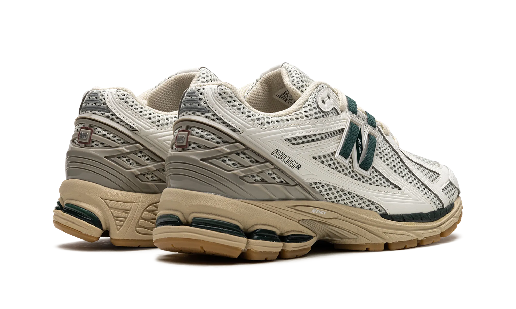 1906R "White Green Cream" sun - design shoes
