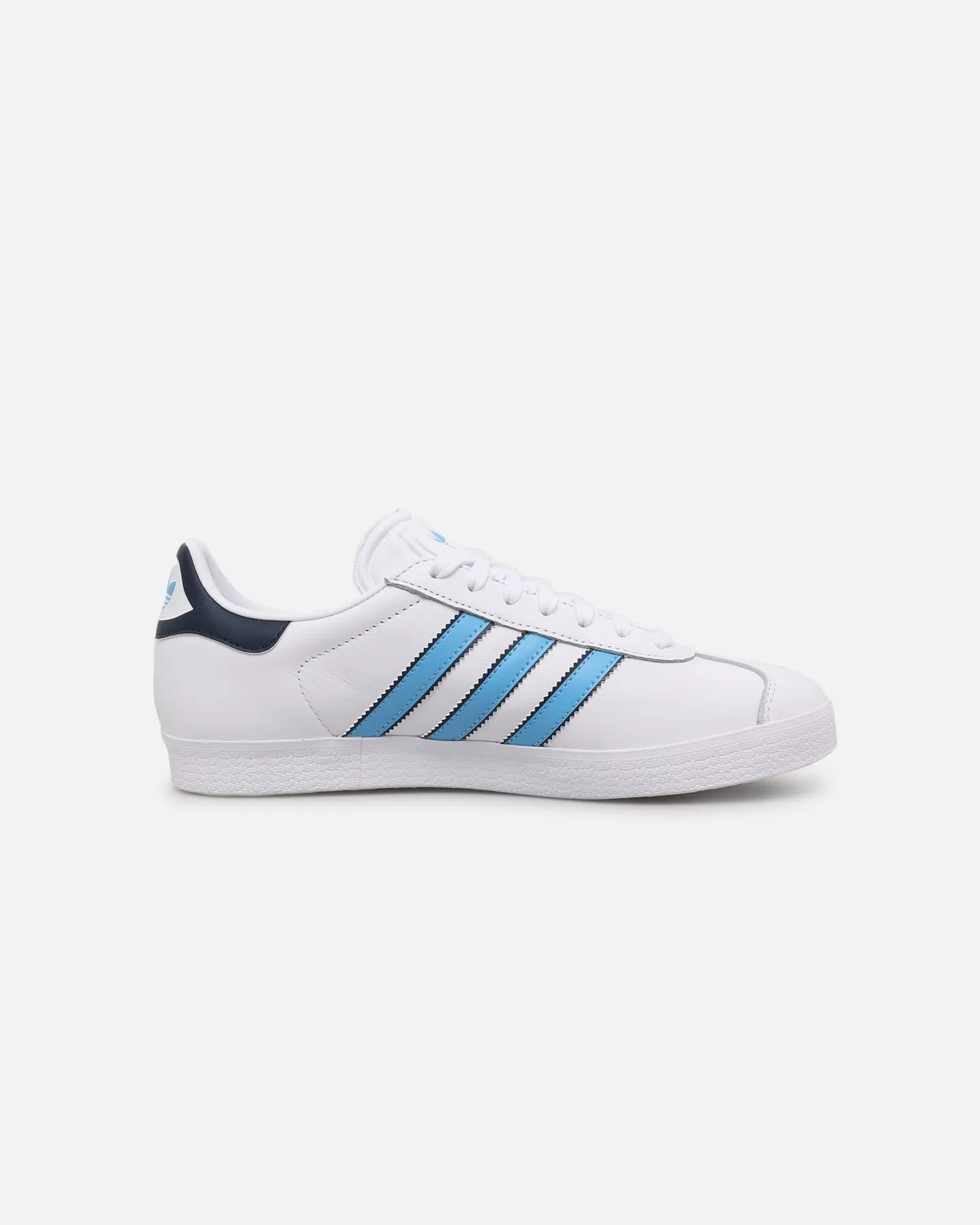 Adidas Gazelle White/Blue Rubber Outsole Molded Insole