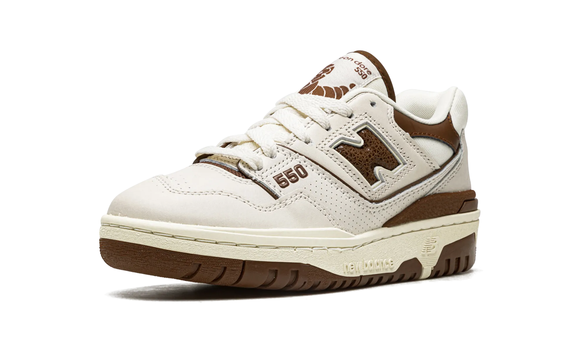 Senior Friendly embossed - finish - design shoes 550 "Aim?? Leon Dore - Brown"