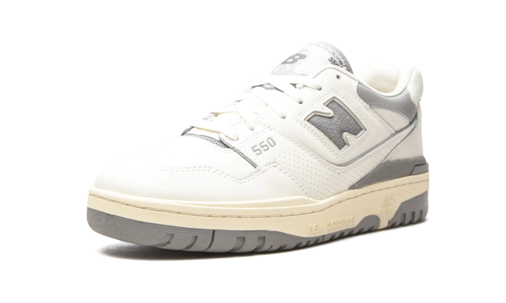 550 "Aim?? Leon Dore - Silver" genuine - leather - upper shoes