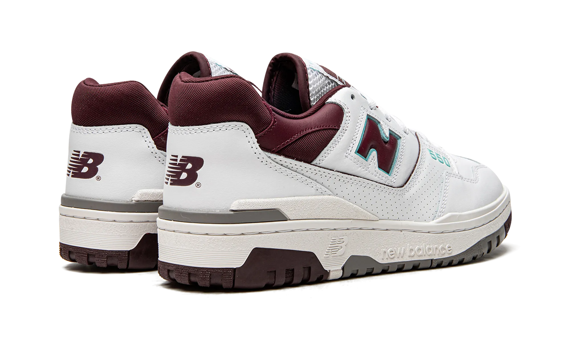550 "Burgundy / Cyan" quick - drying - technology shoes metal - surface shoes