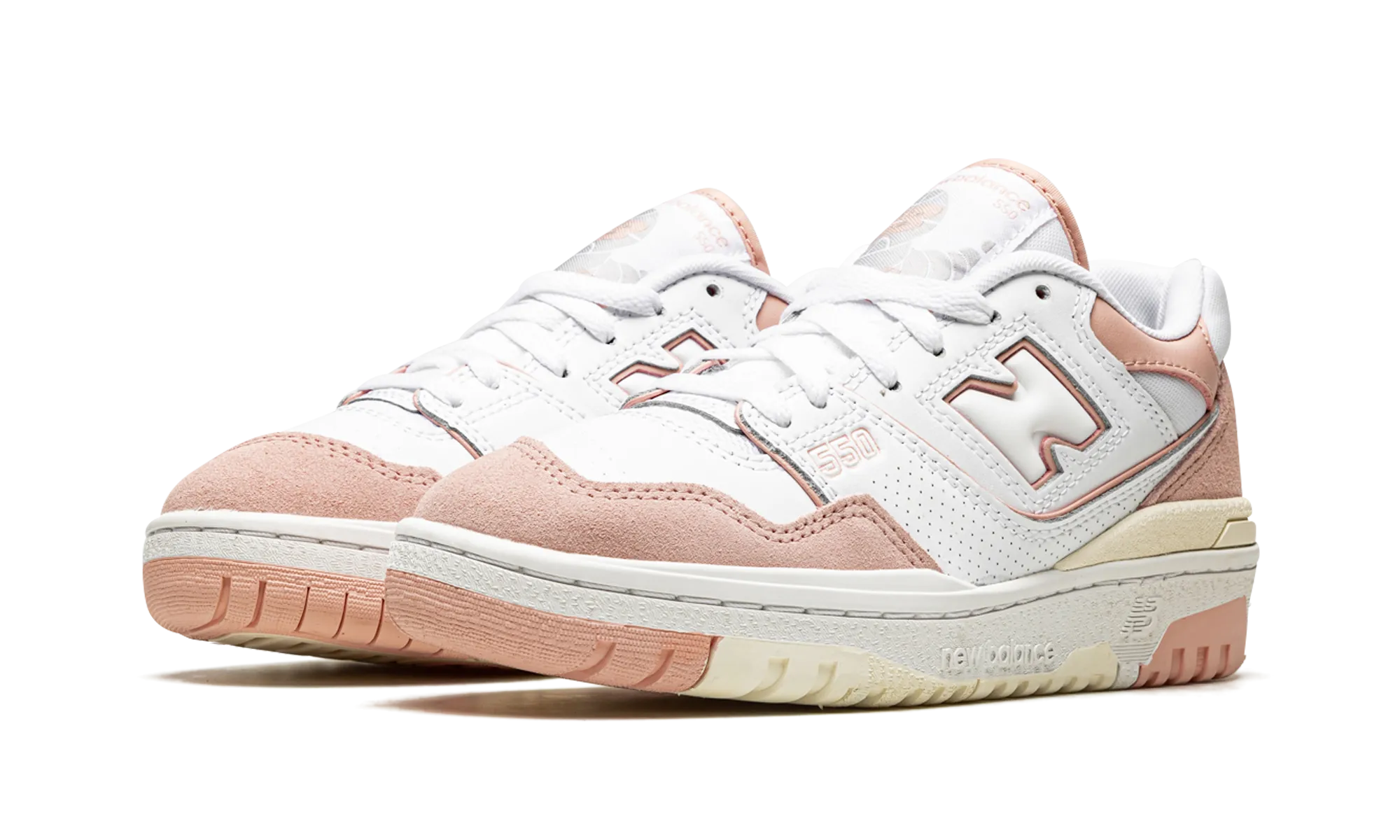 running in a modern bridge area shoes 550 WMNS "Pink Sand"