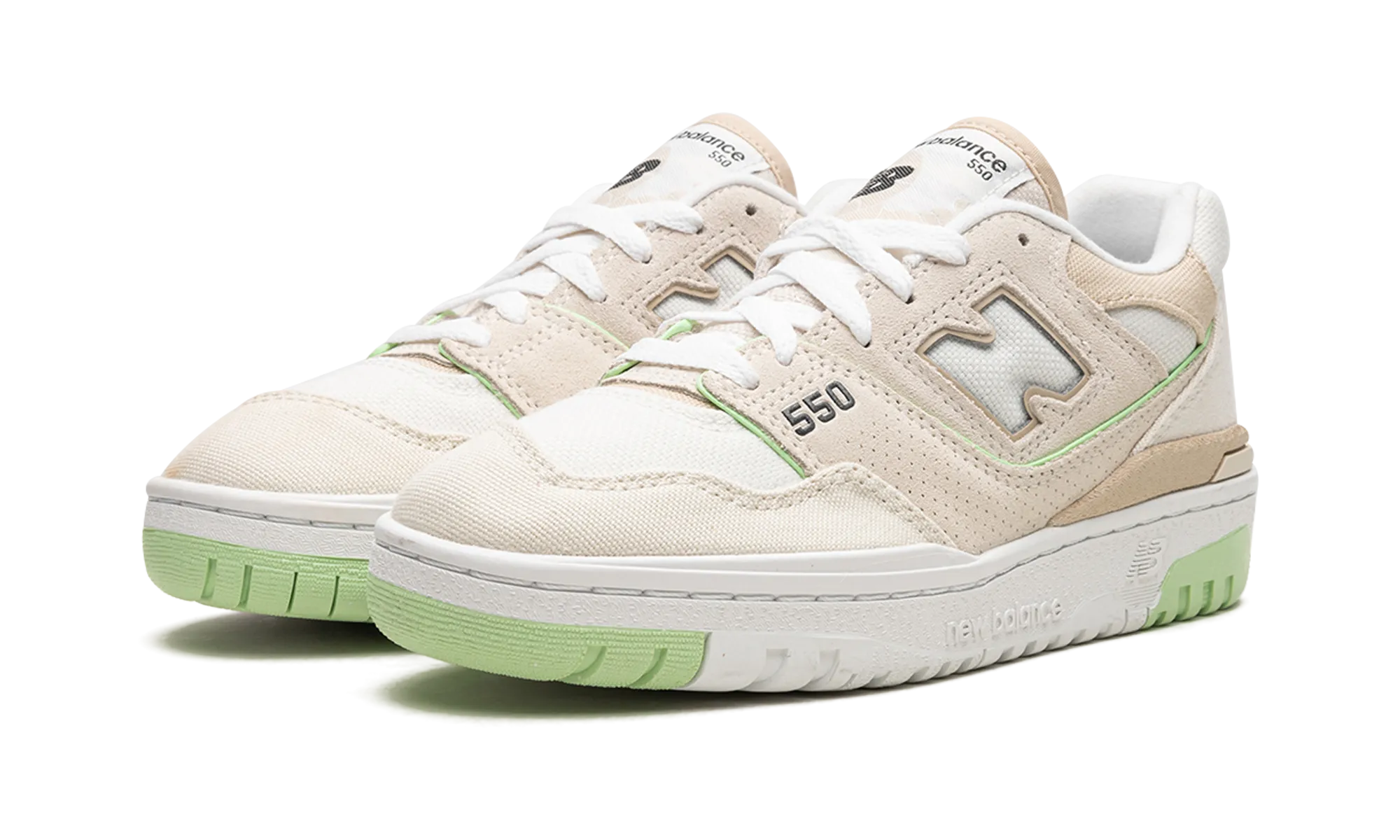 flat - surface running shoes 550 WMNS "Turtledove Green Aura"