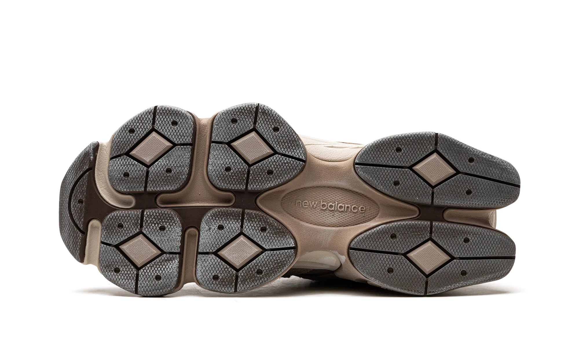 9060 "Mushroom Brown" running in a mud pot area shoes Soft Soles