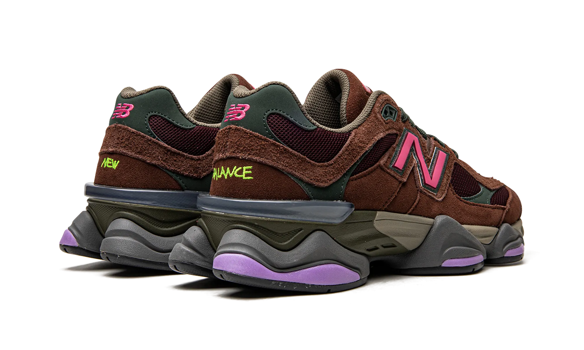 running on uphill shoes running shoes for beginner female runners 9060 "Rich Oak / Burgundy"