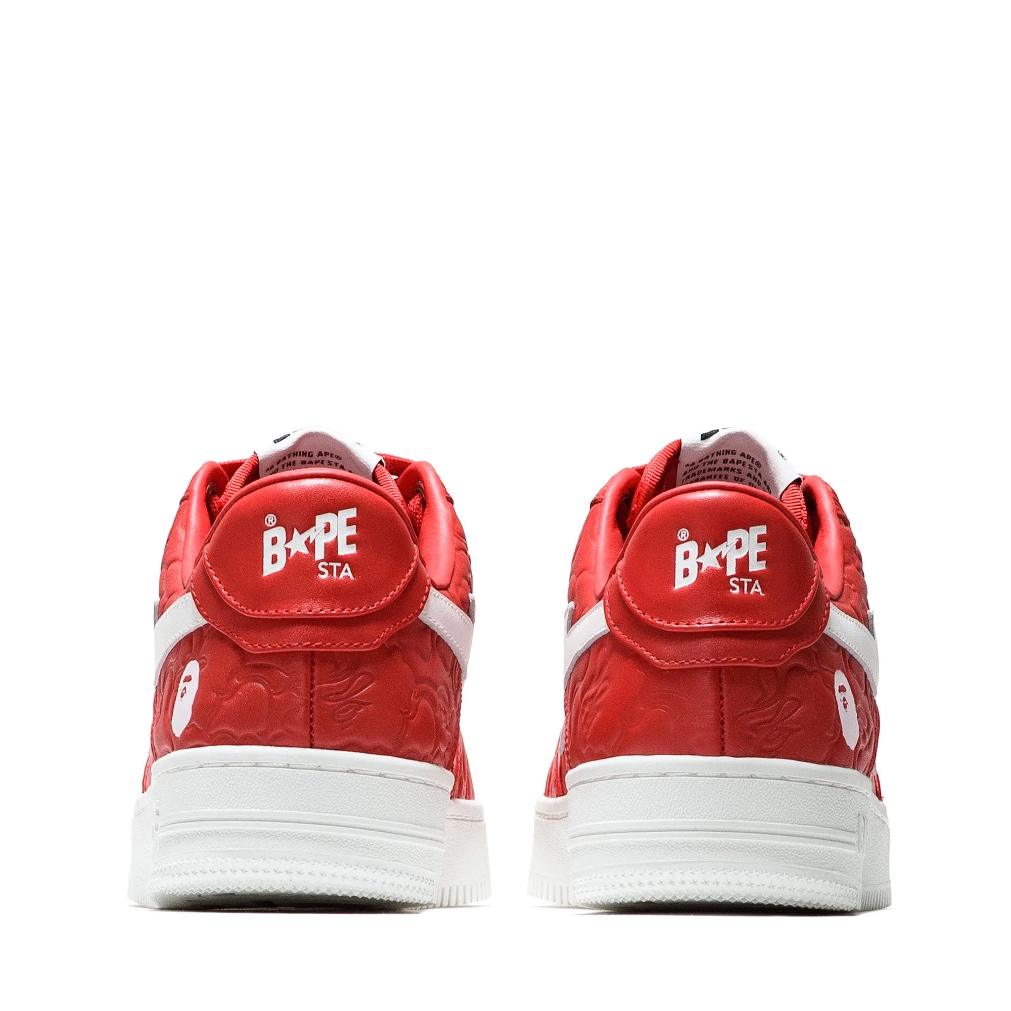 A Bathing Ape Bape Sta #3 M1 - Red Lace Up System Unidirectional Airflow Vents