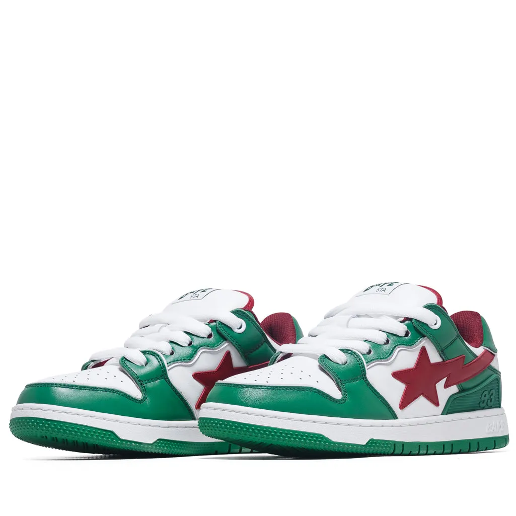 A Bathing Ape New Bape Sk8 Sta #1 M2 - Green/Red Cushioned Design Comfortable Tongue