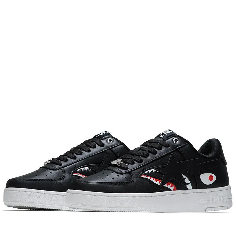 A Bathing Ape Shark Bape Sta M2 - Black Vegan Leather Construction