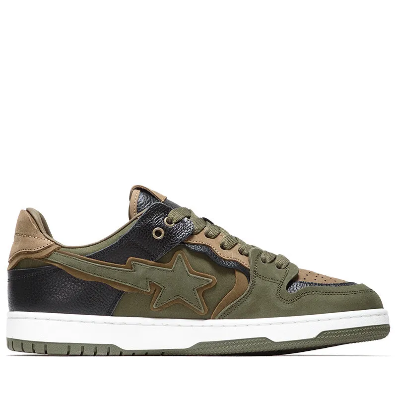 High Traction Upgraded wear A Bathing Ape Sk8 Sta #6 M1 - Olive Drab