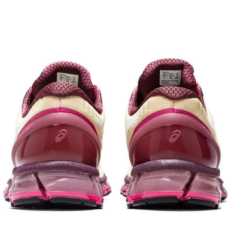 Above The Clouds x Asics Gel-Quantum 360 I - Soft Yellow/Brisket Red Minimalist Aesthetic Multi Directional Grip
