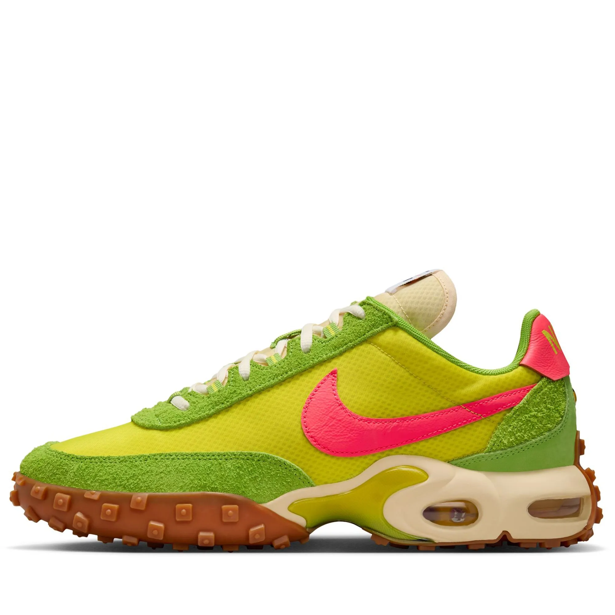 Seamless Upper Construction Nike Air Max Waffle SP 2 - Electrolime/Flash Crimson