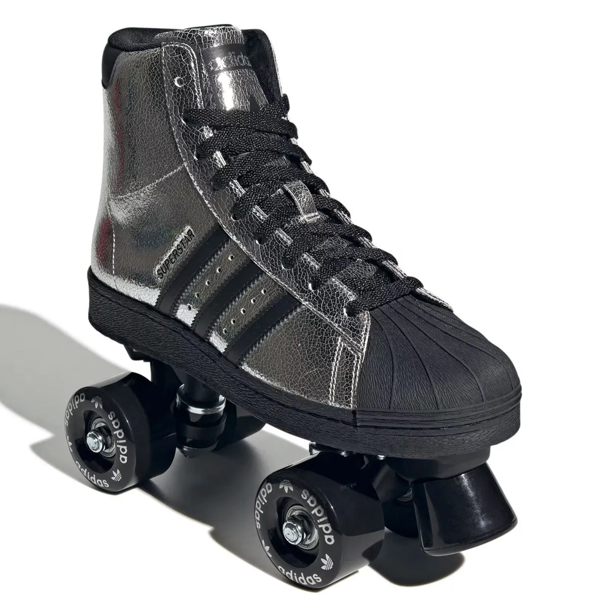 Wmns Superstar 82 Roller Skates 'Silver Metallic Core Black' Classy Fit