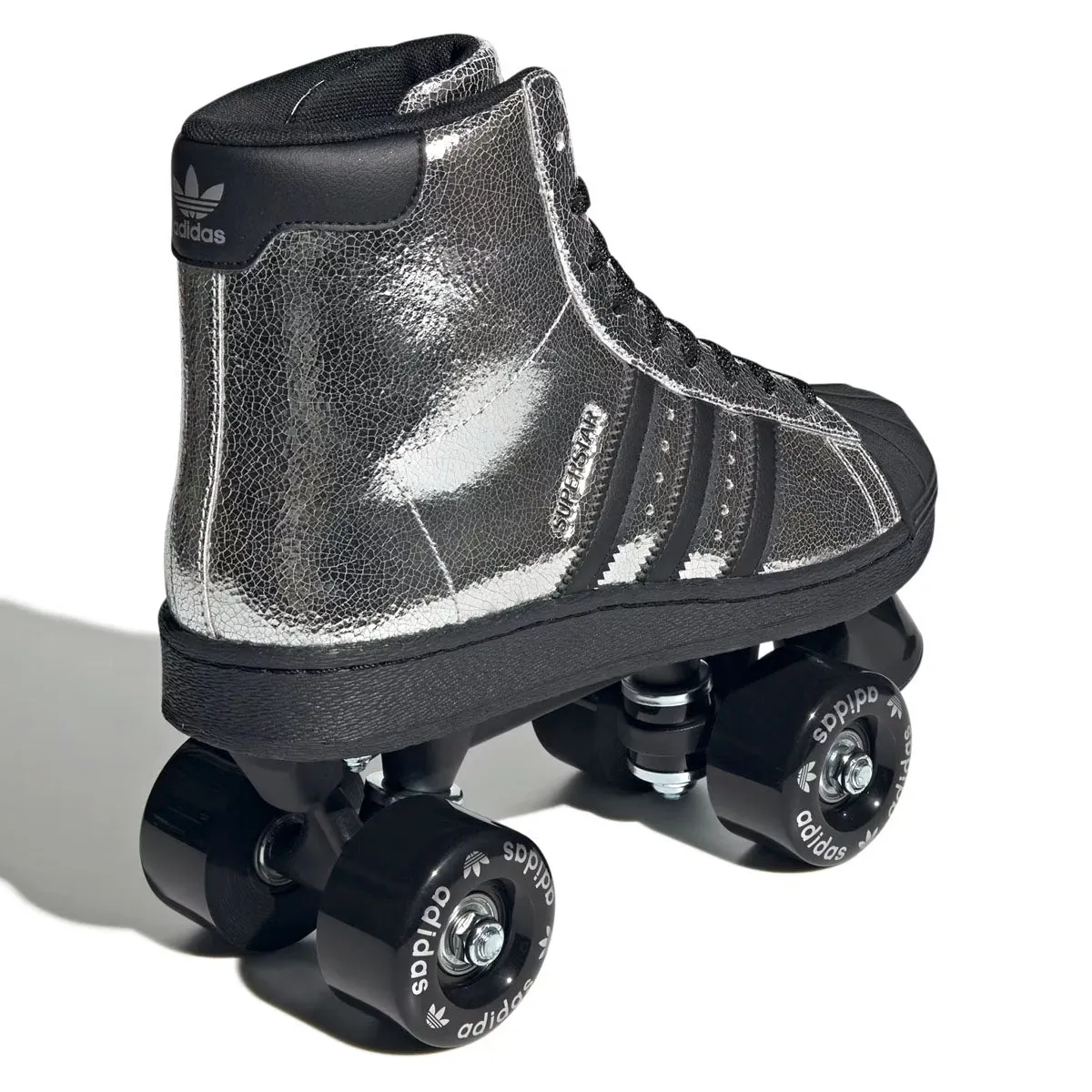 Wmns Superstar 82 Roller Skates 'Silver Metallic Core Black' cyclists