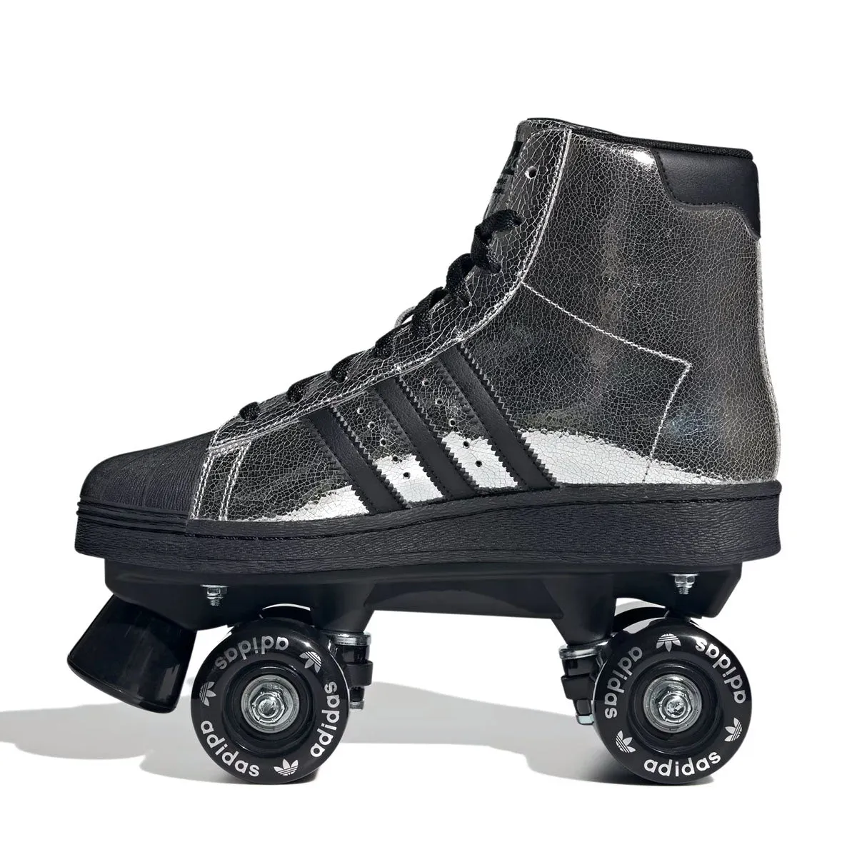 men's styles Stretchy sole Wmns Superstar 82 Roller Skates 'Silver Metallic Core Black'