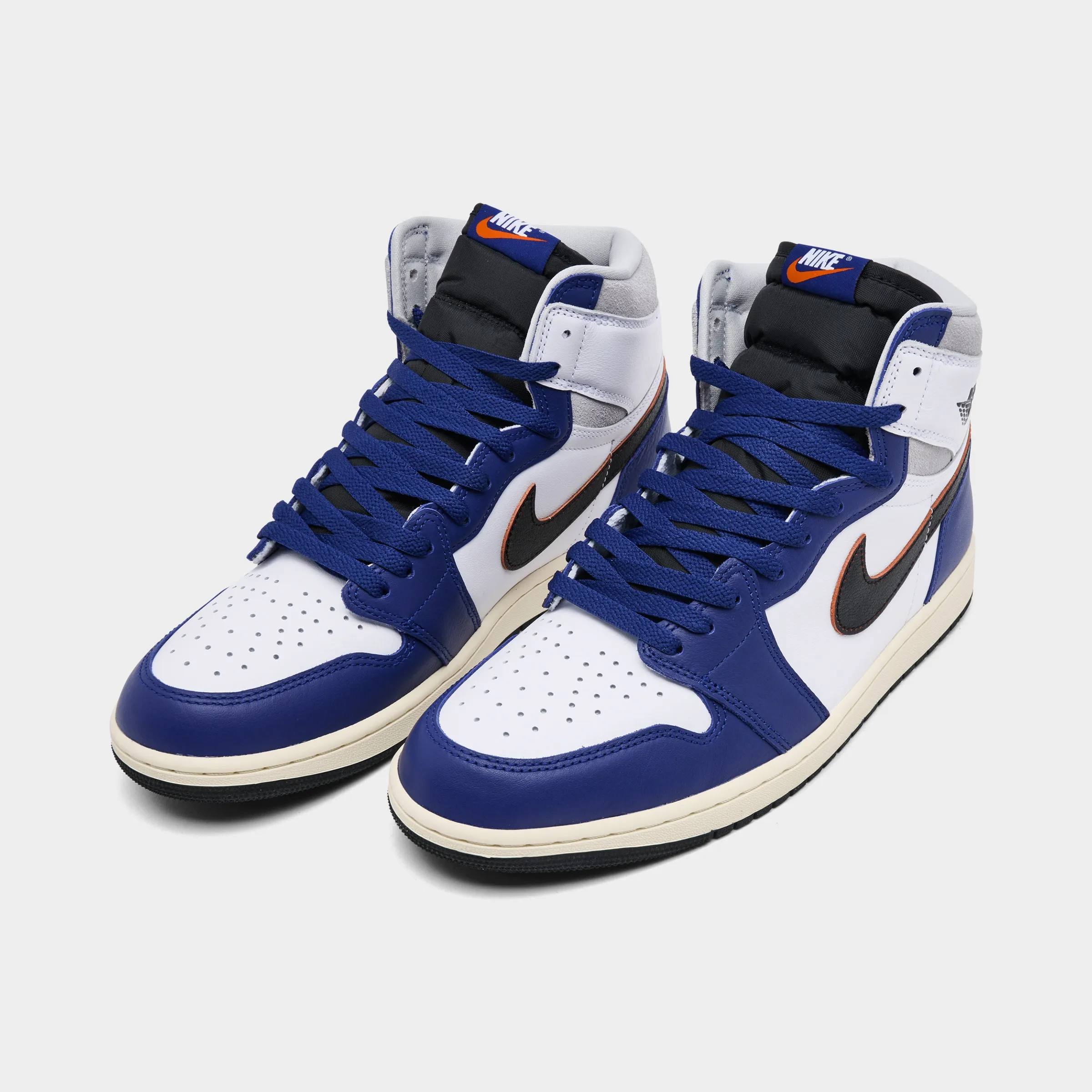 Vintage Love Jordan 1 Retro High OG White / Black / Neutral Grey - Deep Royal Blue