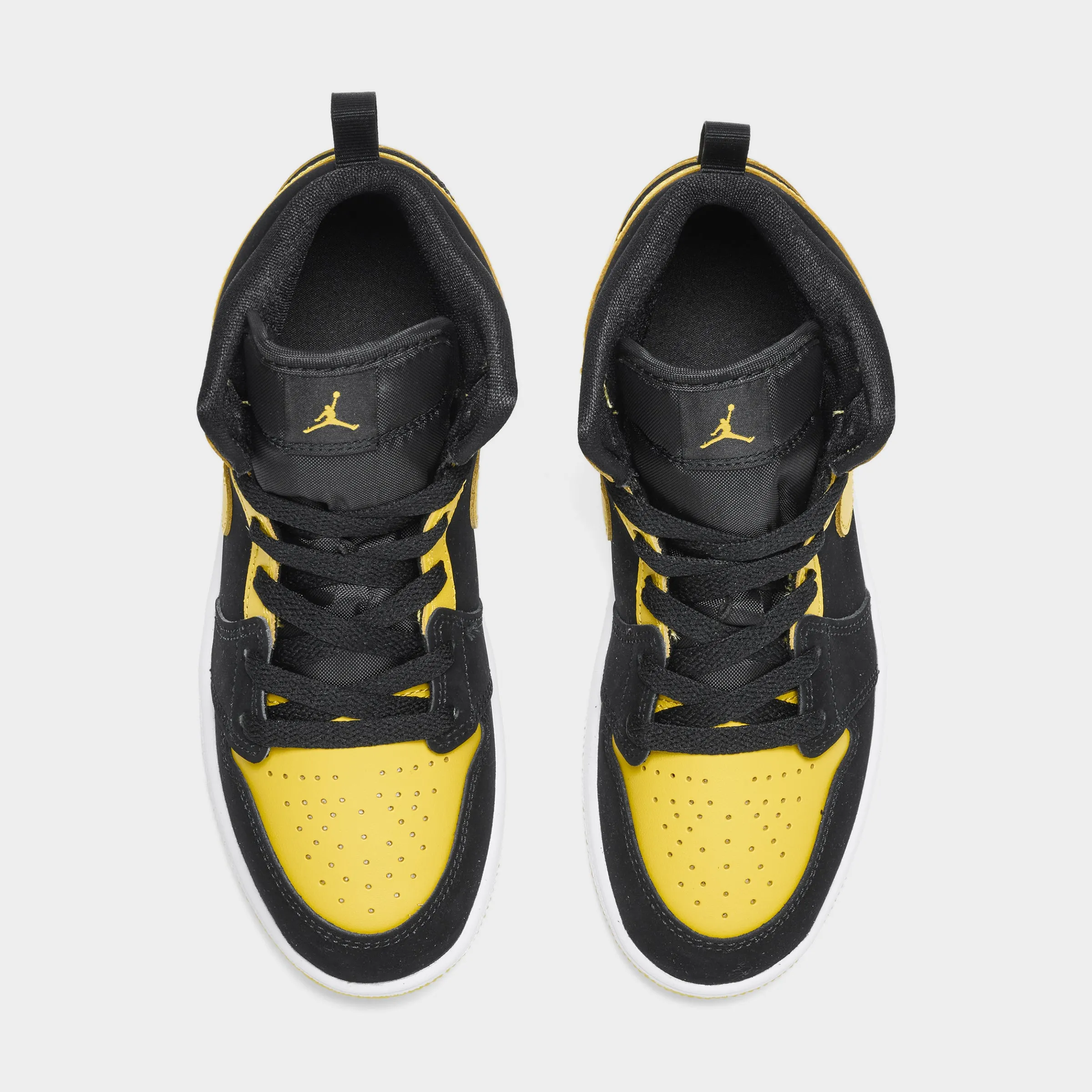 Road grip Jordan 1 Mid PS Black / Varsity Maize - White