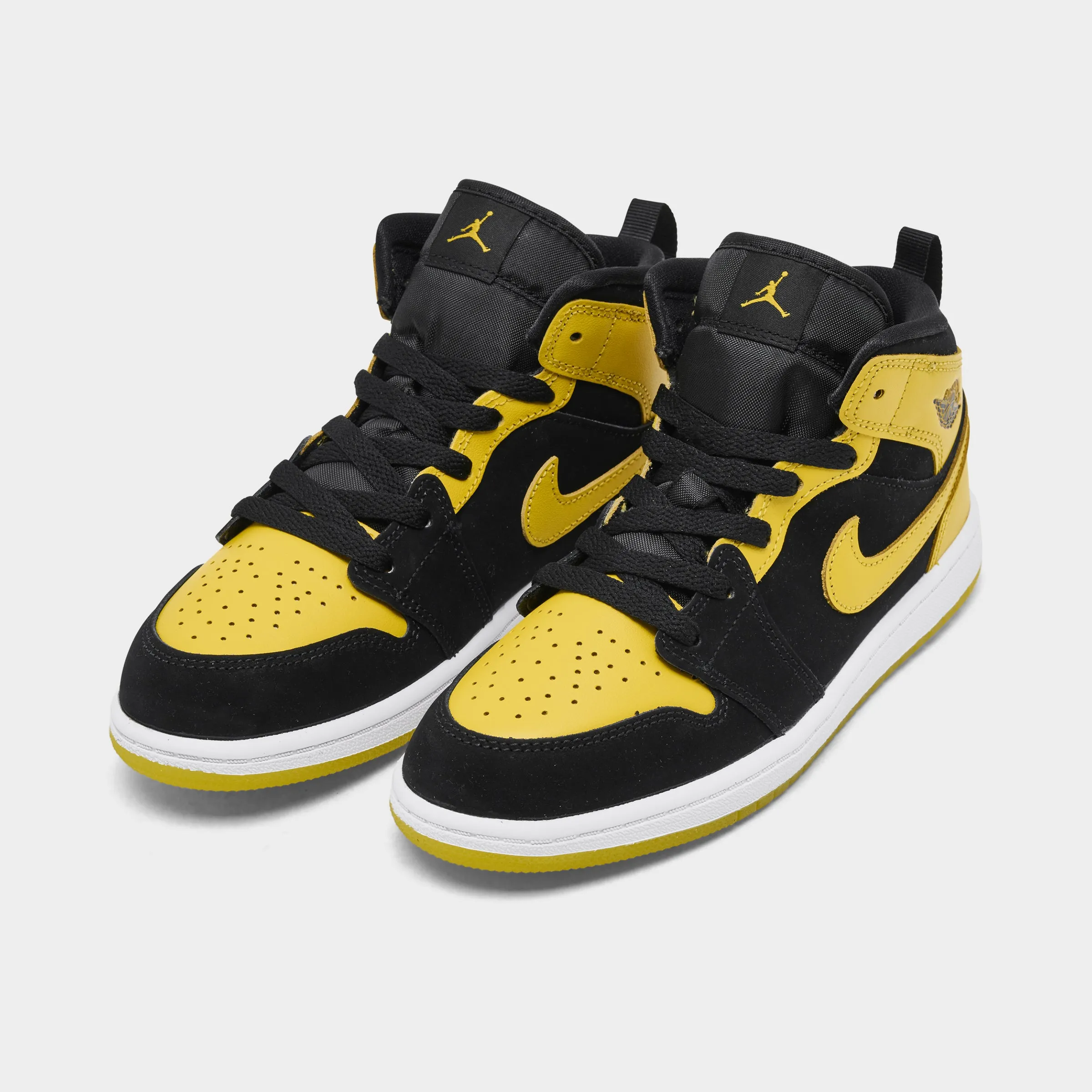 Path Walk Jordan 1 Mid PS Black / Varsity Maize - White