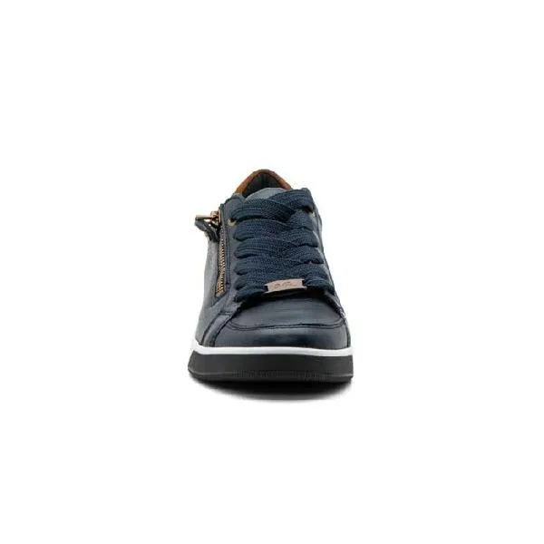 Slip Proof lace up closure Womens Ara Rei in Navy/Brown