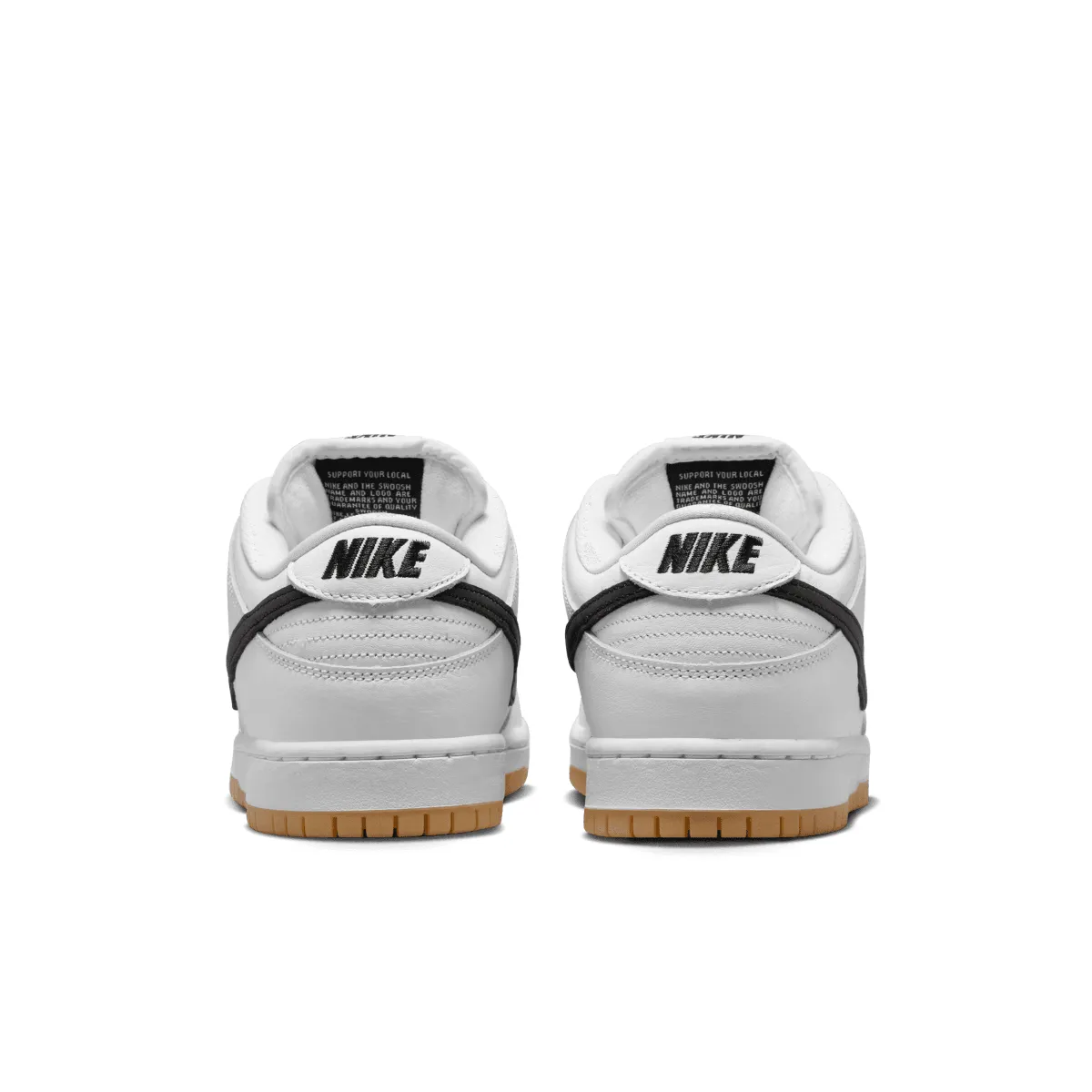 SB Dunk Low Pro 'White Black Gum' Comfort
