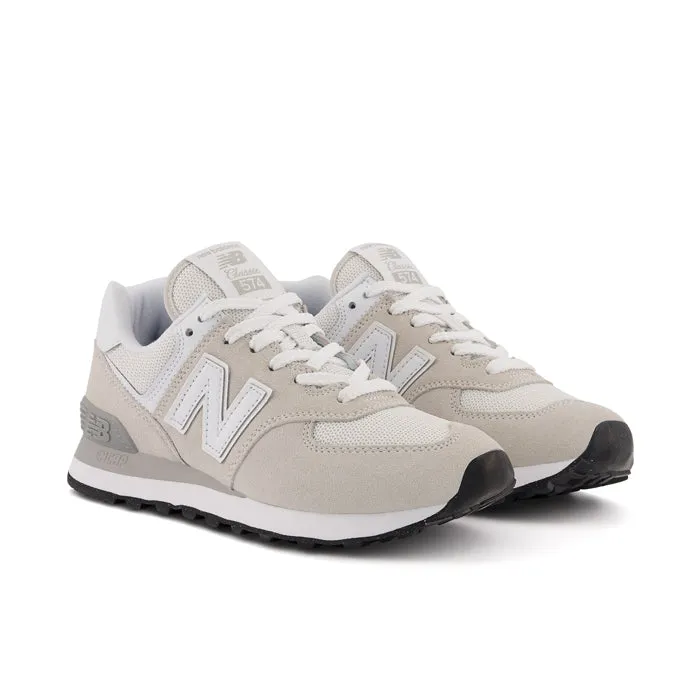 Womens New Balance 574 in Nimbus Cloud/White Foam Footbed