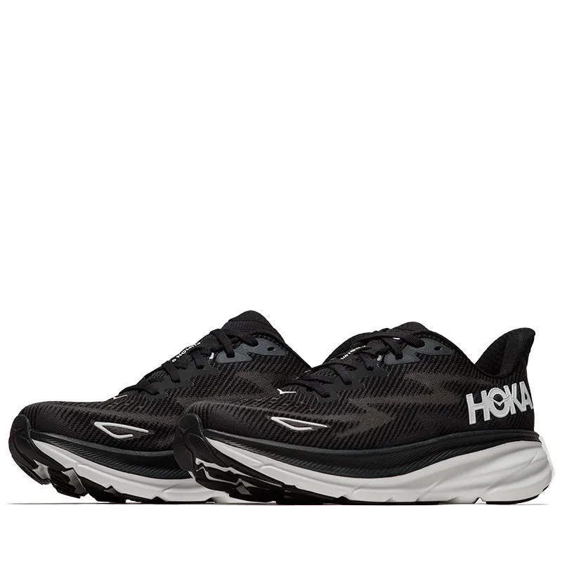Recycled Material Blend Shock Base Hoka Clifton 9 - Black/White