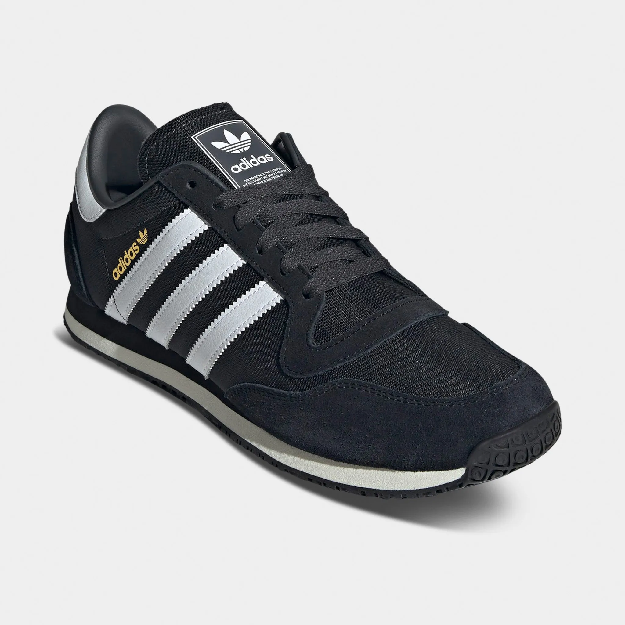 adidas Galaxy OG Carbon / White - Black Light Sole Buckle Strap