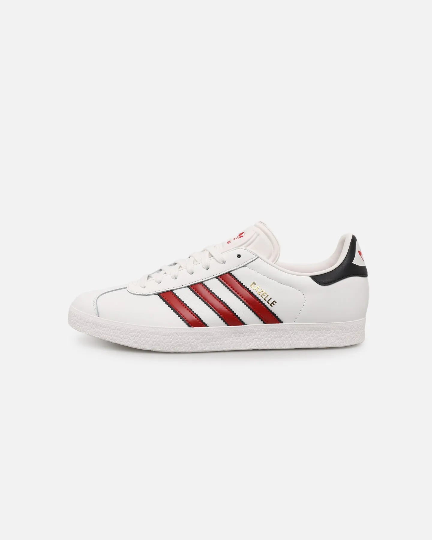 Adidas Gazelle White/Scarlet Video Look Work Ready