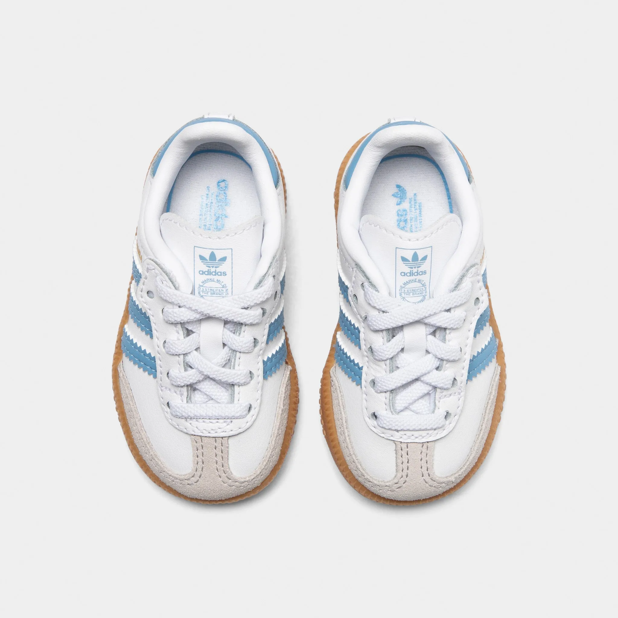 adidas Infants' Samba OG White / Ash Blue - Gum Train Trip No Hassle