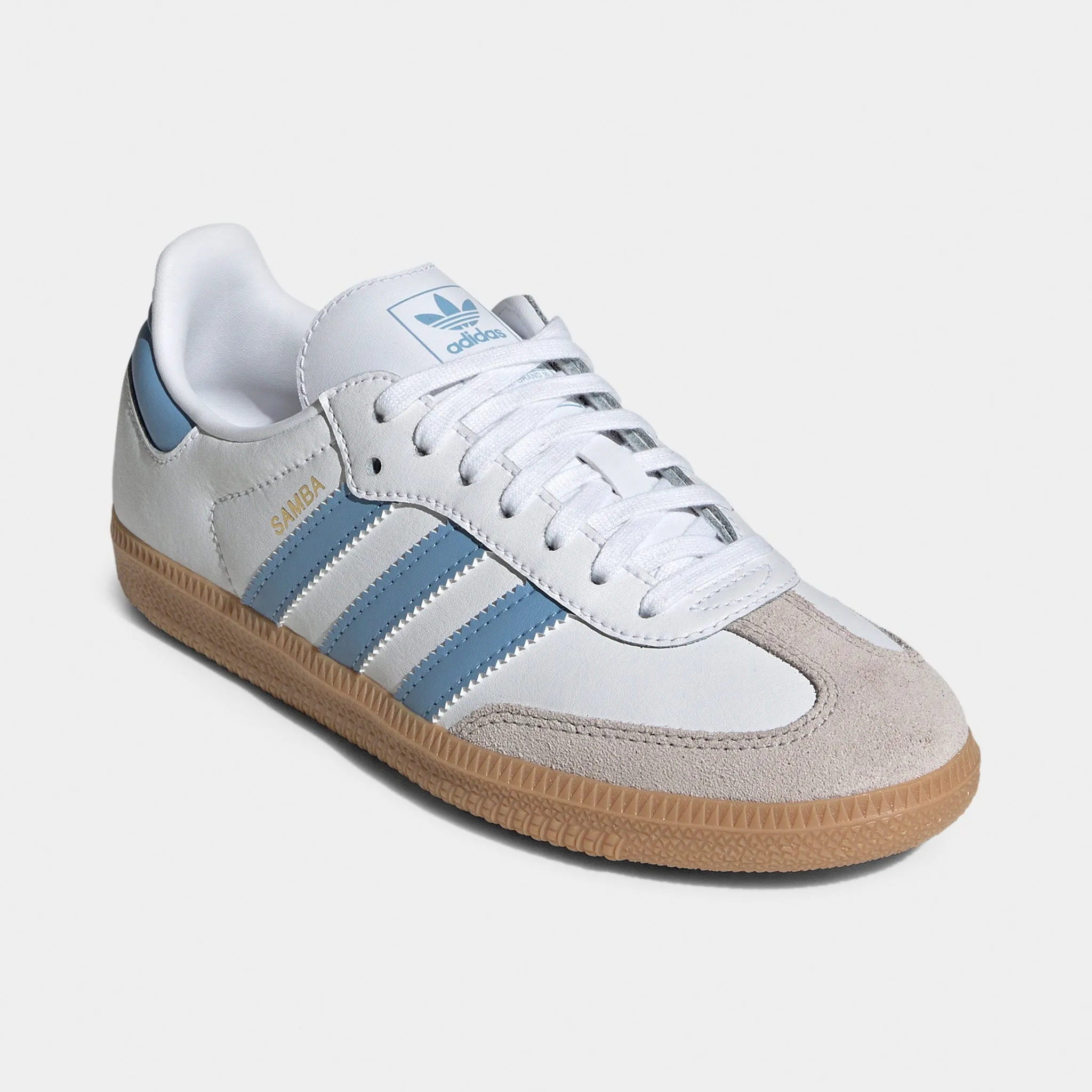 Comfort Comfort footbed adidas Juniors' Samba OG White / Ash Blue - Gum