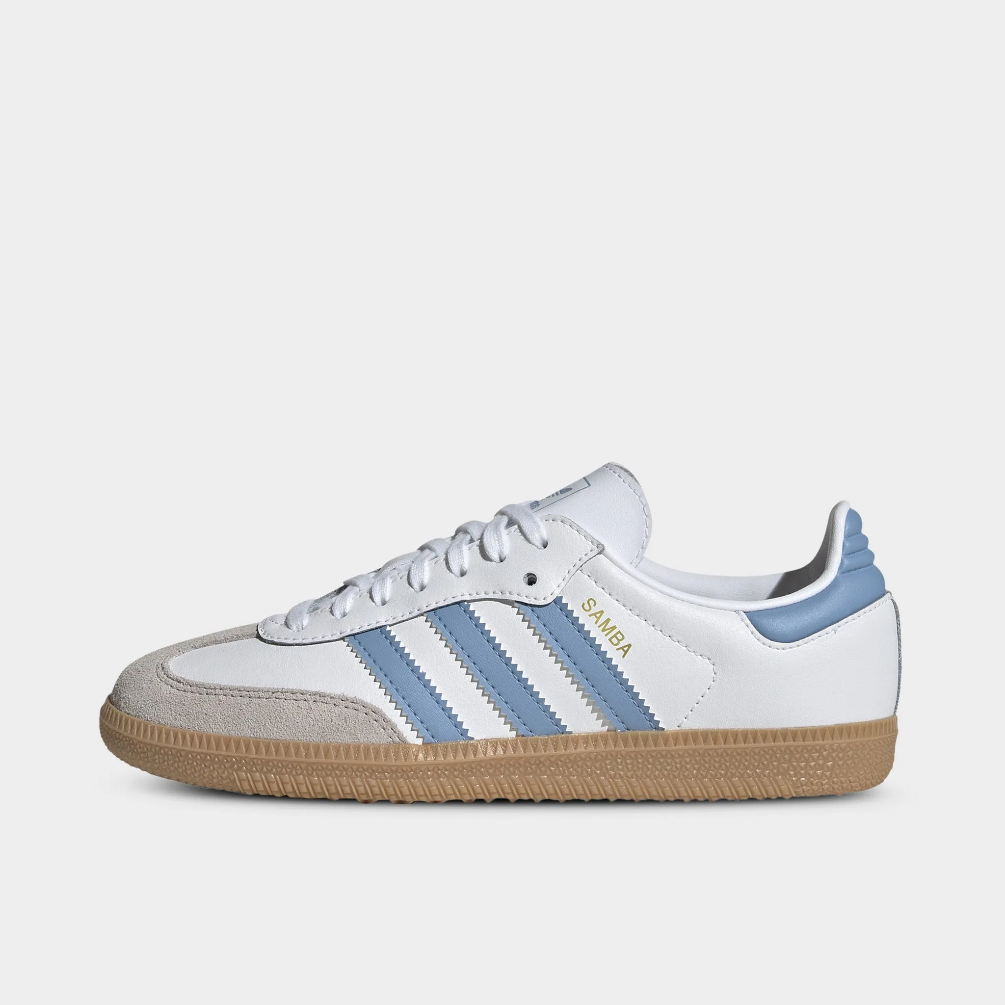 adidas Juniors' Samba OG White / Ash Blue - Gum Fight Mode Best Seller