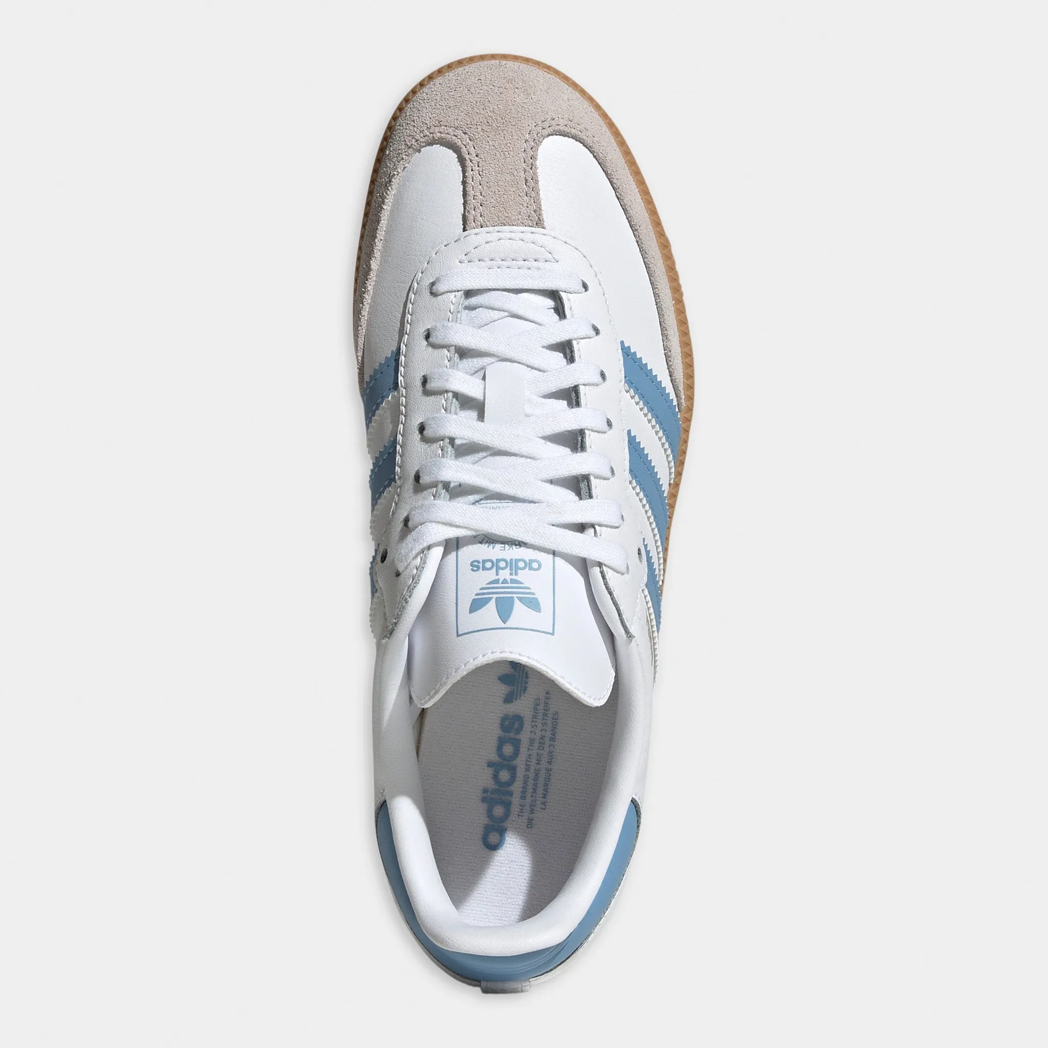 adidas Juniors' Samba OG White / Ash Blue - Gum Hill Walk