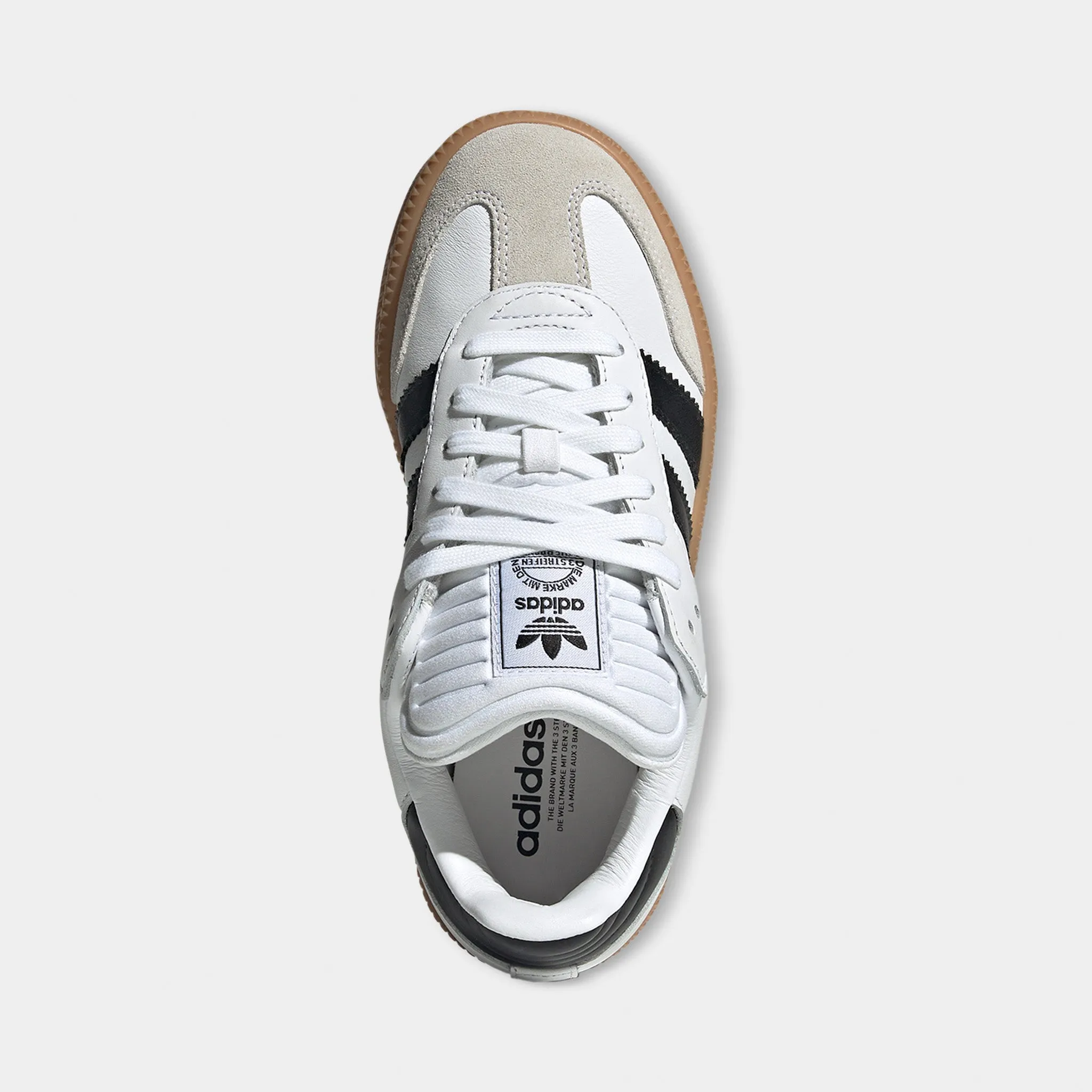 adidas Juniors' Samba XLG White / Black - Gum Breathable Material