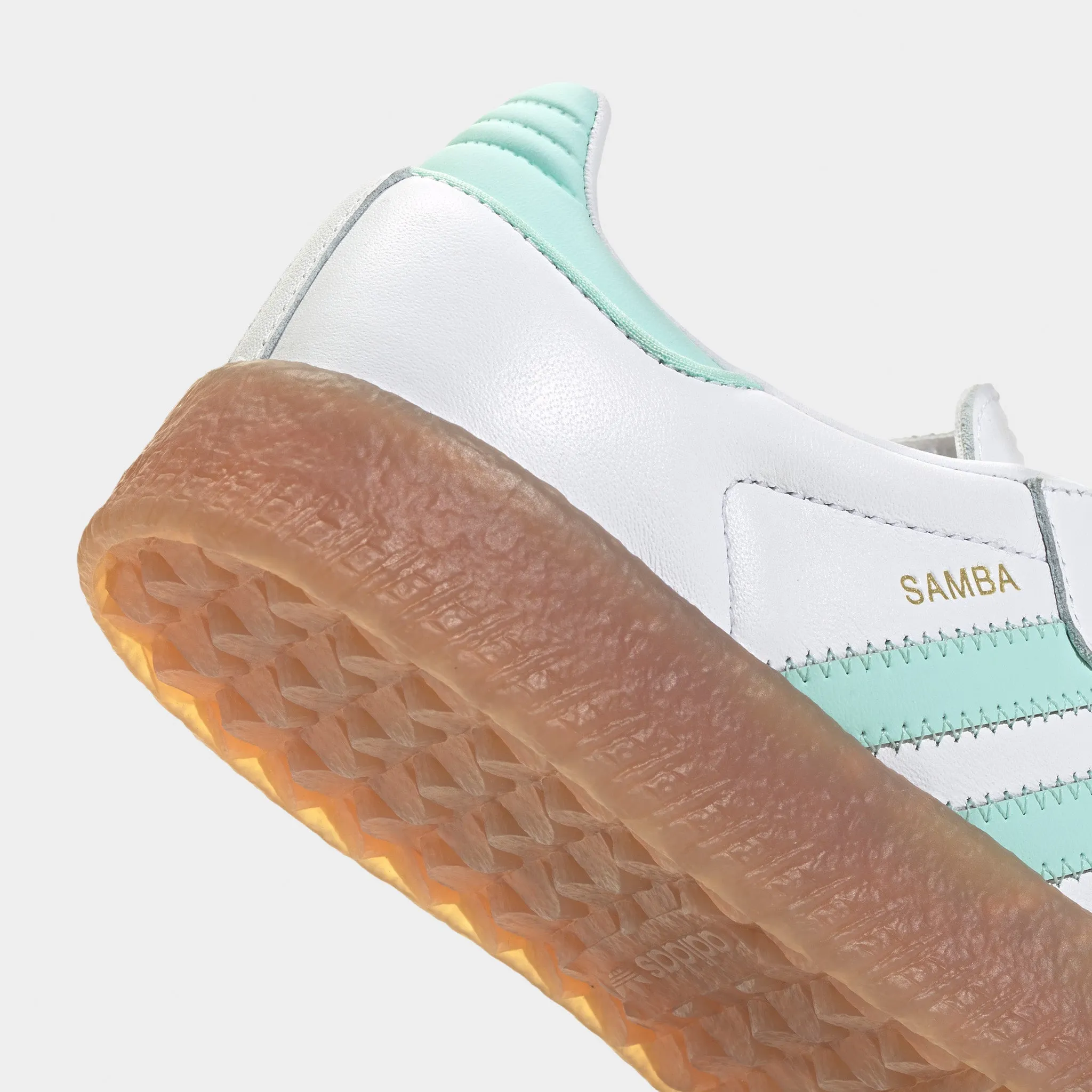 adidas Juniors' Sambae White / Clear Mint - Gold Metallic Freeze Proof Easy Flow
