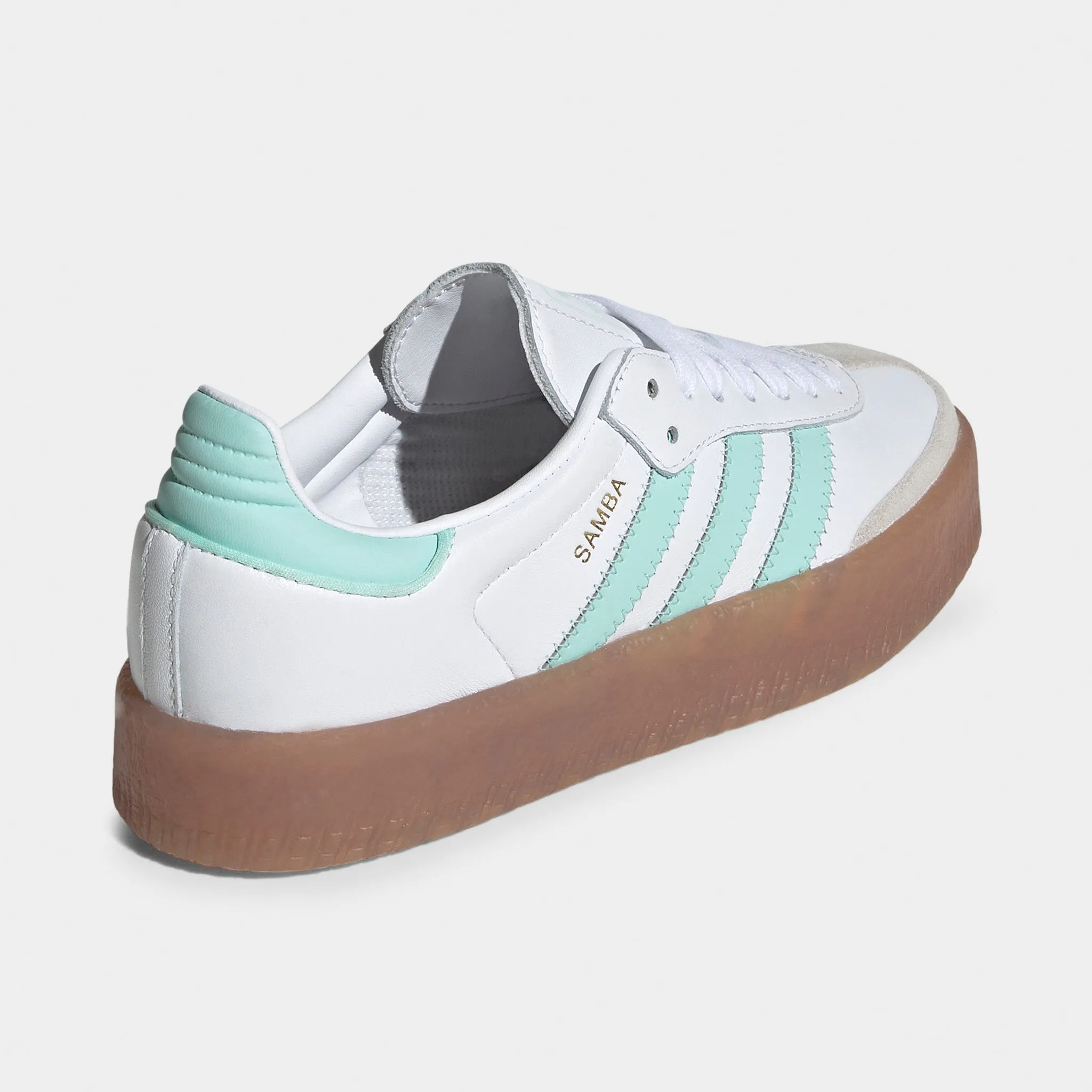 Night Out Silver Shine adidas Juniors' Sambae White / Clear Mint - Gold Metallic