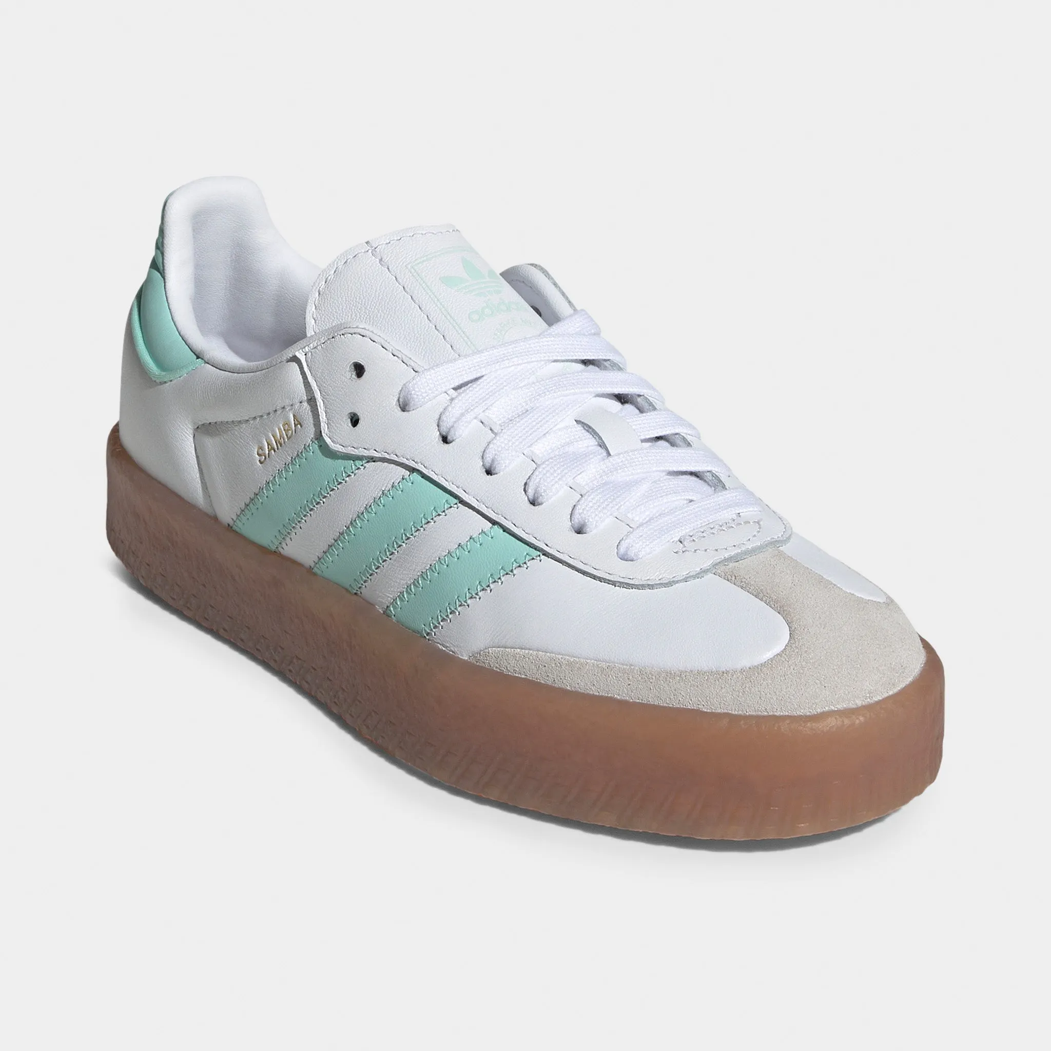 Tree Run Comfortable Feel adidas Juniors' Sambae White / Clear Mint - Gold Metallic