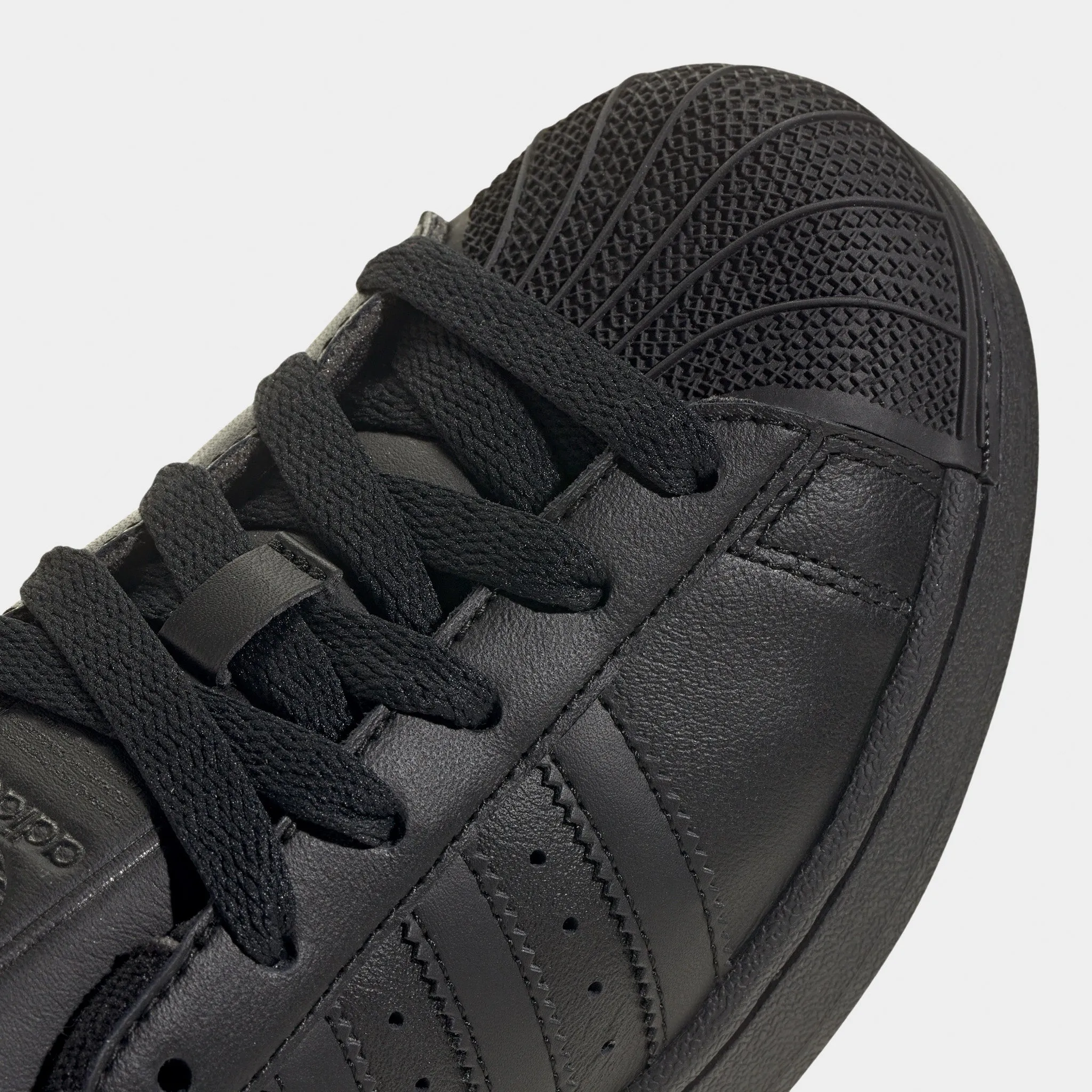 adidas Juniors' Superstar II Core Black / Core Black - Core Black Smooth Walk