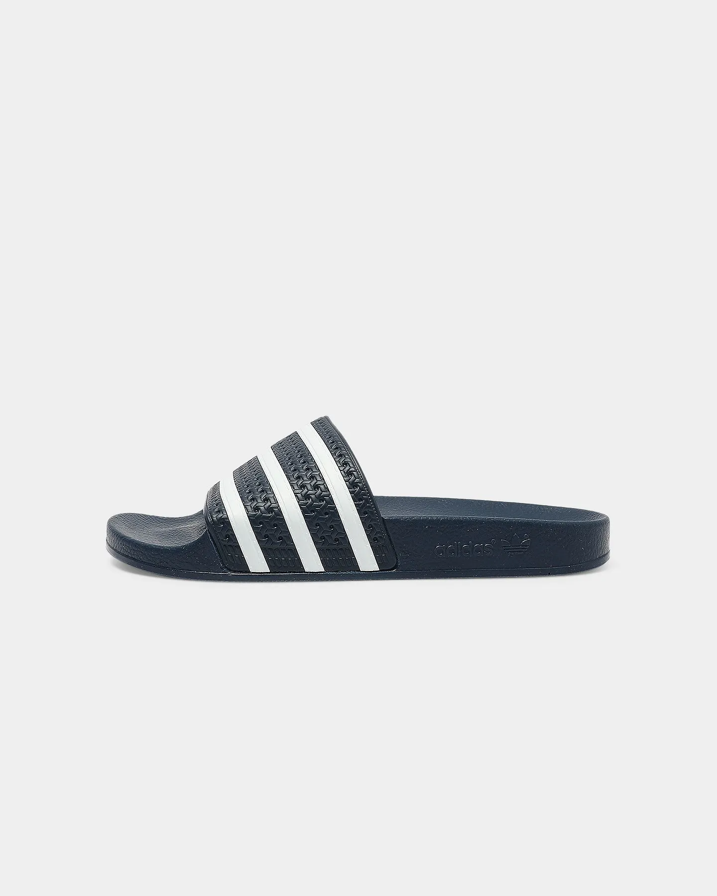 Freeze Grip Leather Upper Adidas Originals Adilette Slide Navy/White