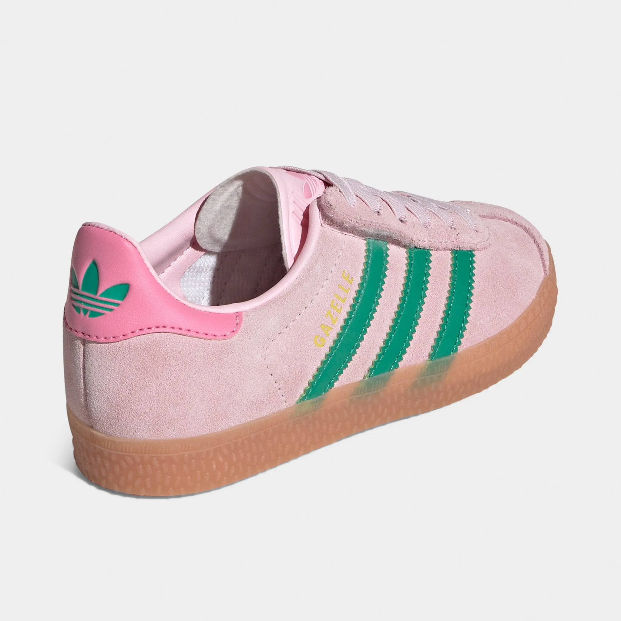 adidas Originals Children's Gazelle Pink / Green - Gum World Walk