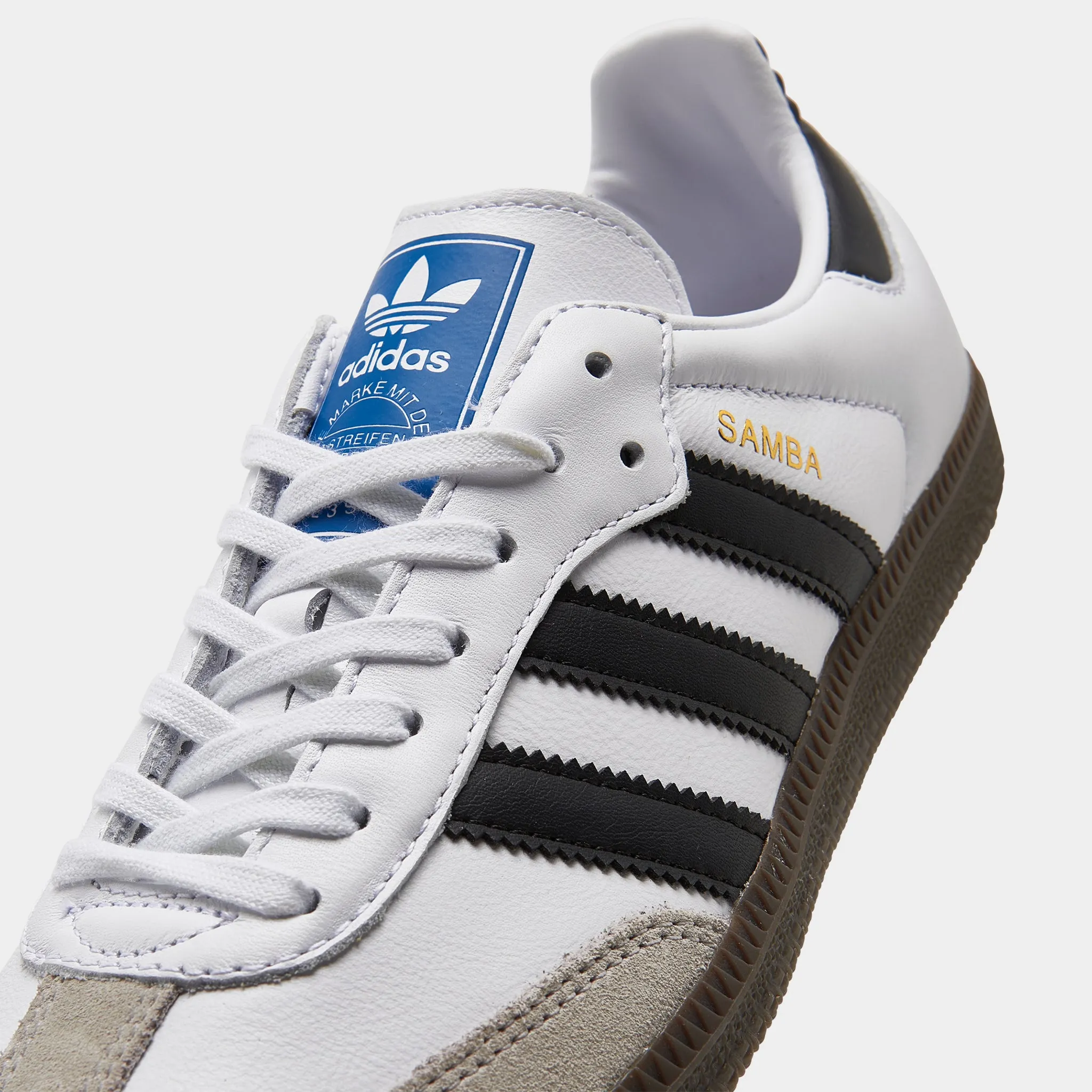Rapid Motion Retro Mood adidas Originals Juniors' Samba OG Core White / Core Black - Gum