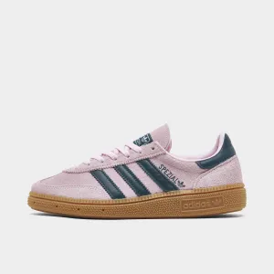 adidas Originals Women's Handball Spezial Clear Pink / Arctic Navy Tight Fit Mixed Texture