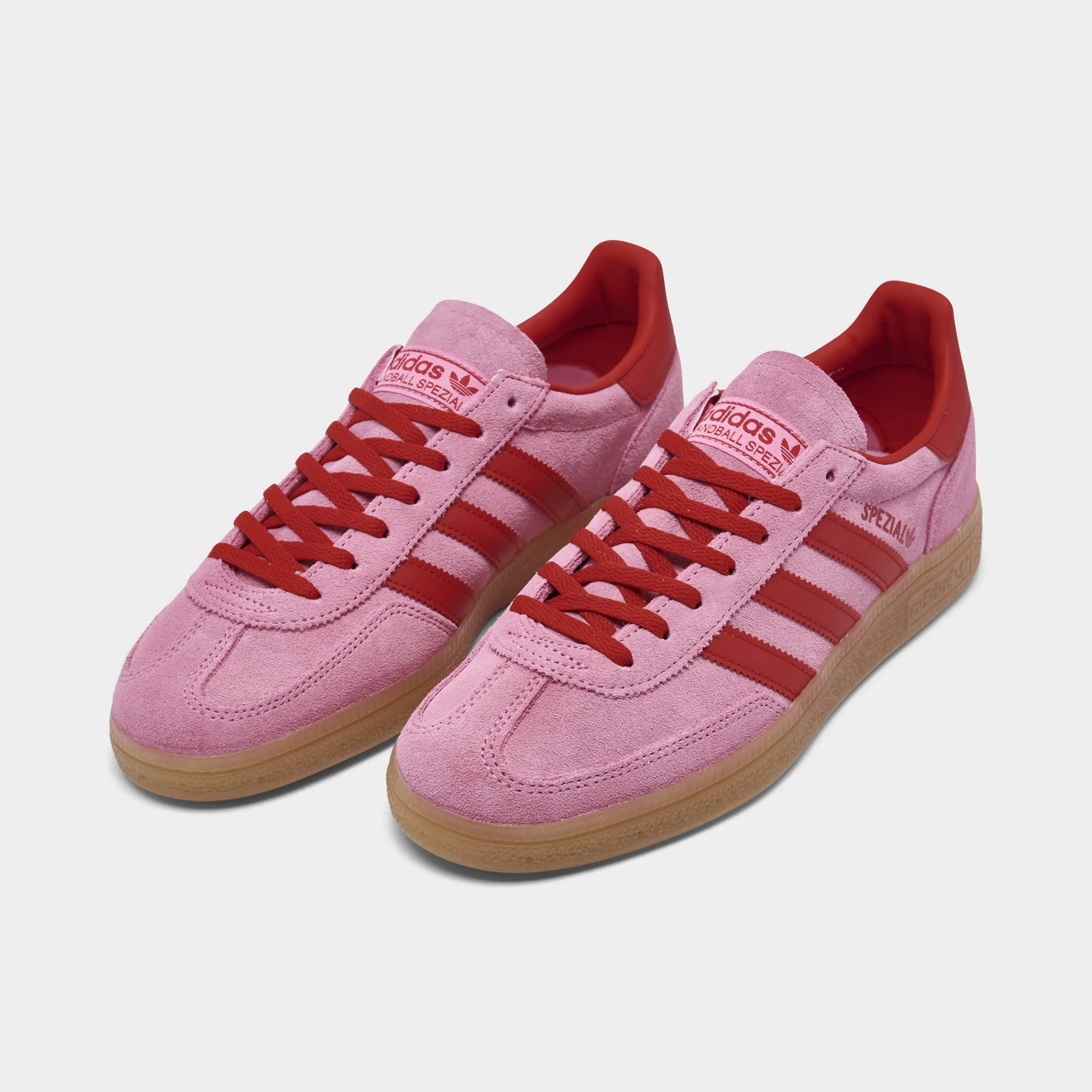 adidas Originals Women's Handball Spezial Semi Pink Glow / Better Scarlet - Gum Workwear Match