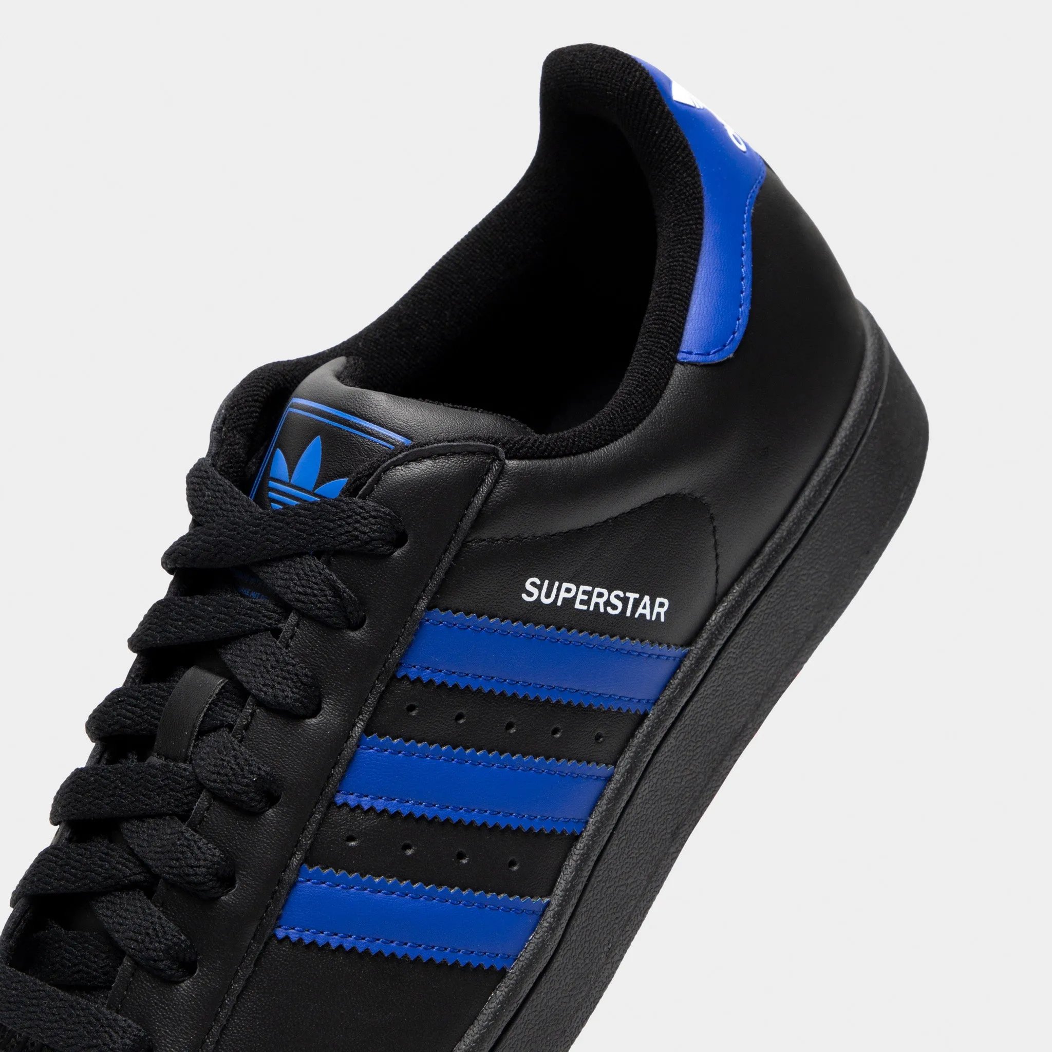 adidas Superstar II Black / Blue - White Grip Strong Foot Support