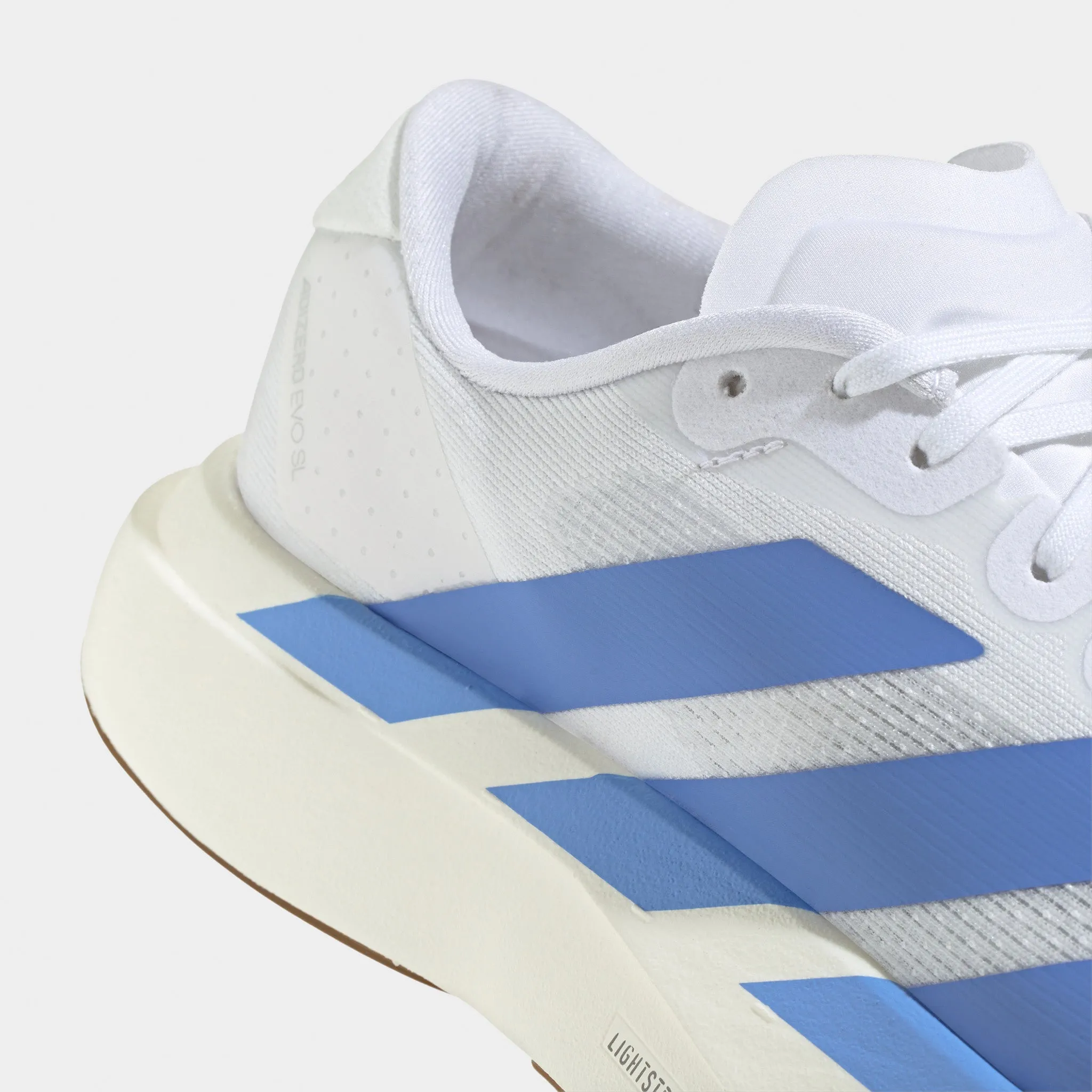 adidas Women's Adizero EVO SL White / Blue Fusion - Off White Swift Glide Moon Walk
