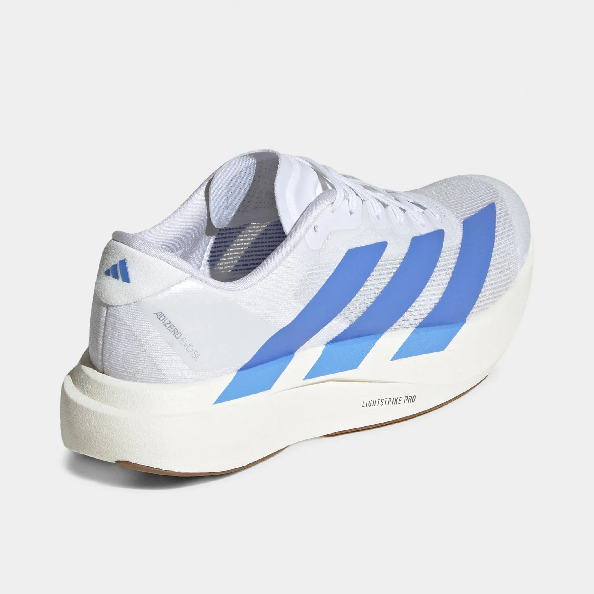 adidas Women's Adizero EVO SL White / Blue Fusion - Off White Smooth   finish