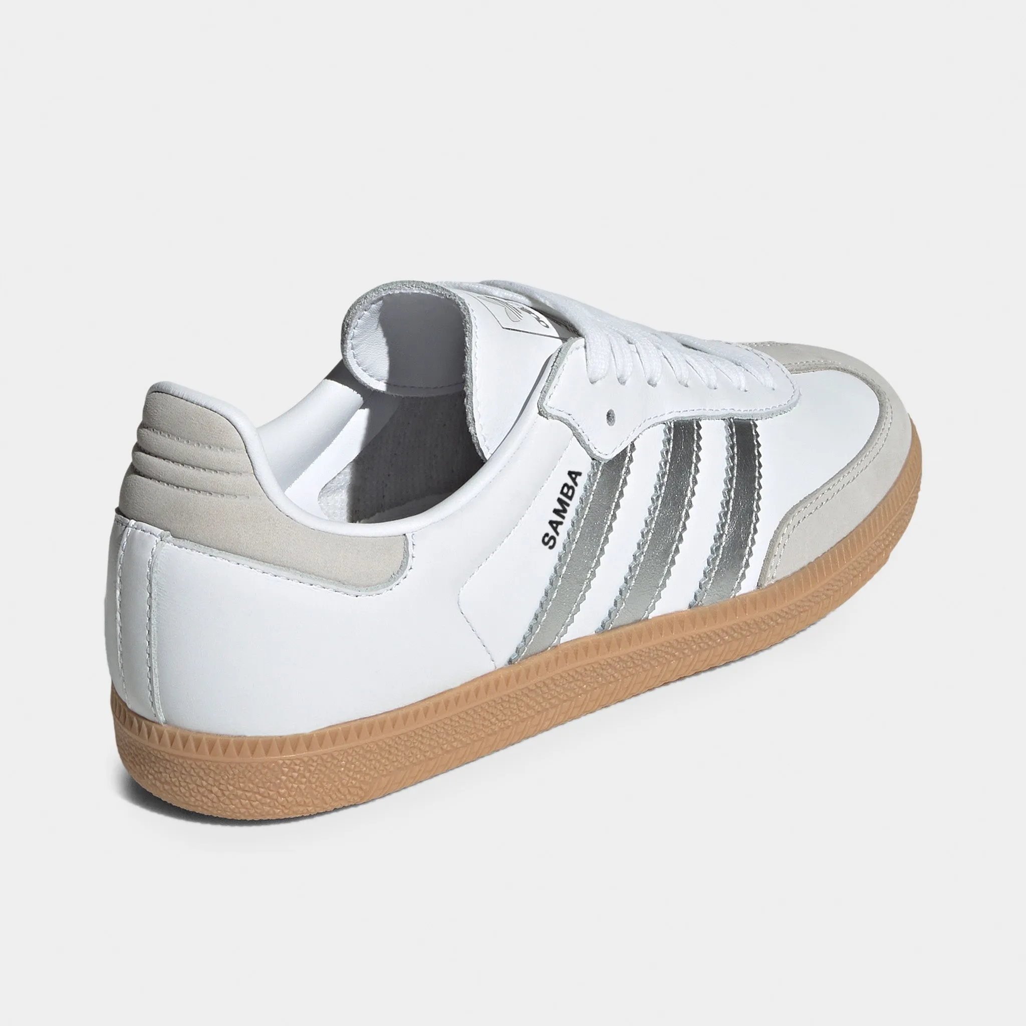 Compact Style Sleek Detail adidas Women's Samba OG White / Silver Metallic - Grey