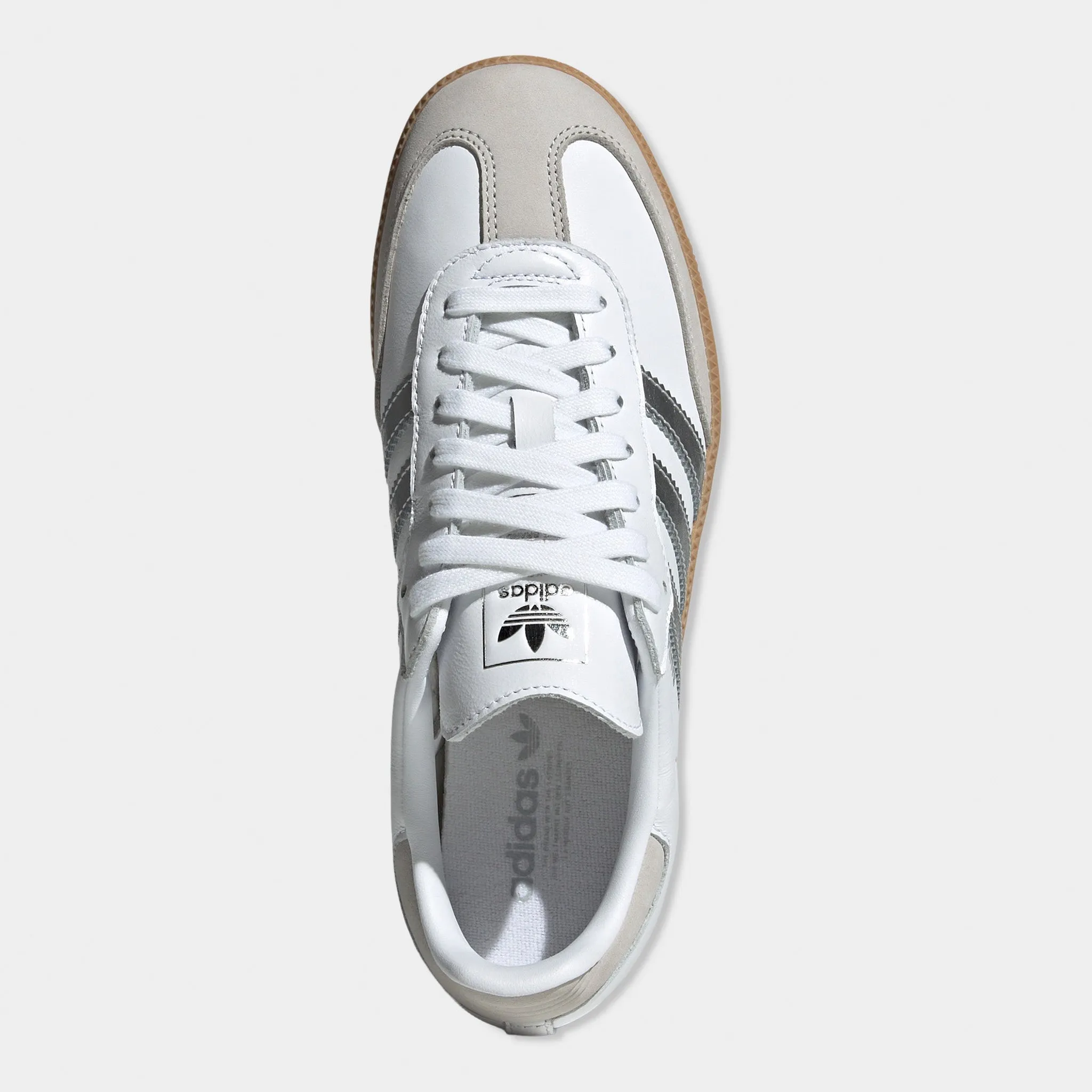 adidas Women's Samba OG White / Silver Metallic - Grey Cush Feel Comfort Blend