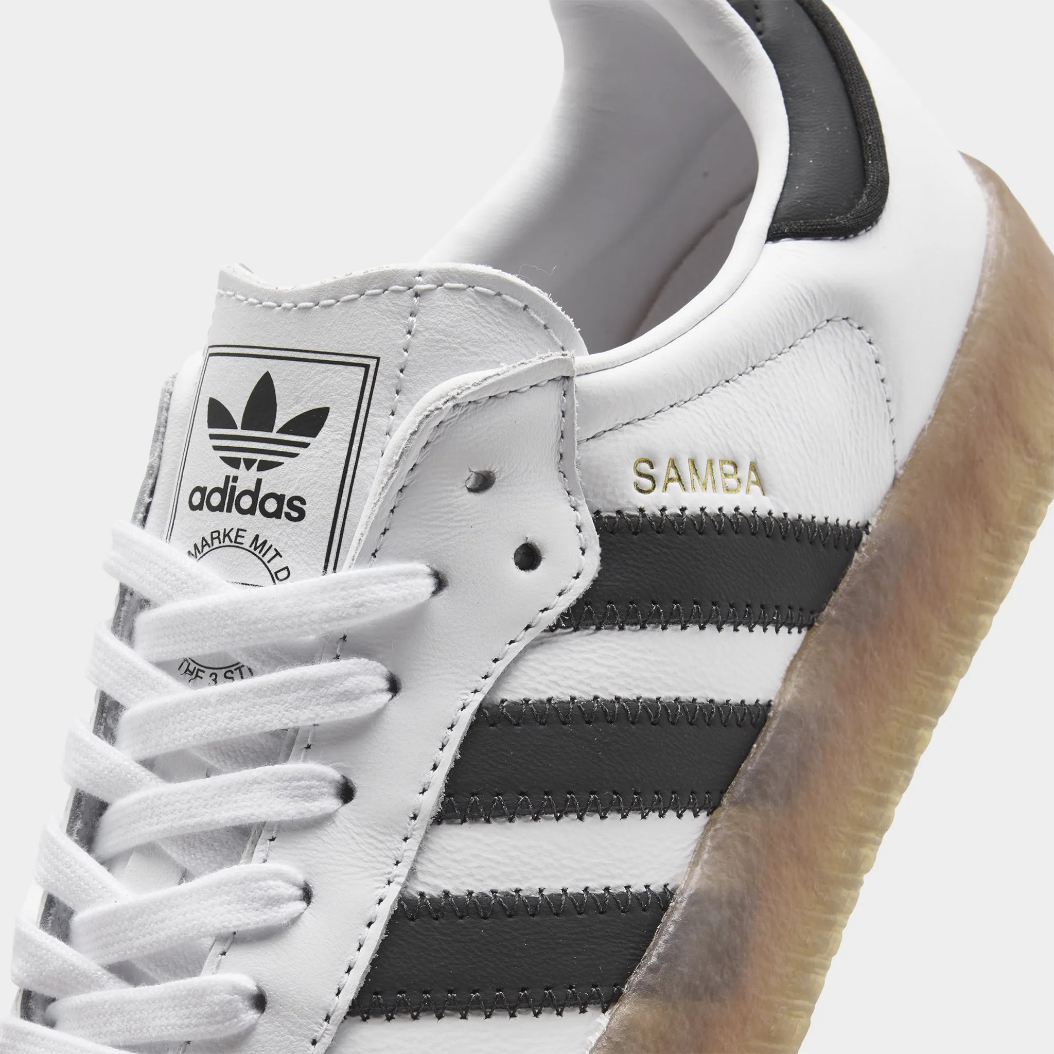 Breathable   lining Travel Vibe adidas Women's Sambae Footwear White / Core Black - Gold