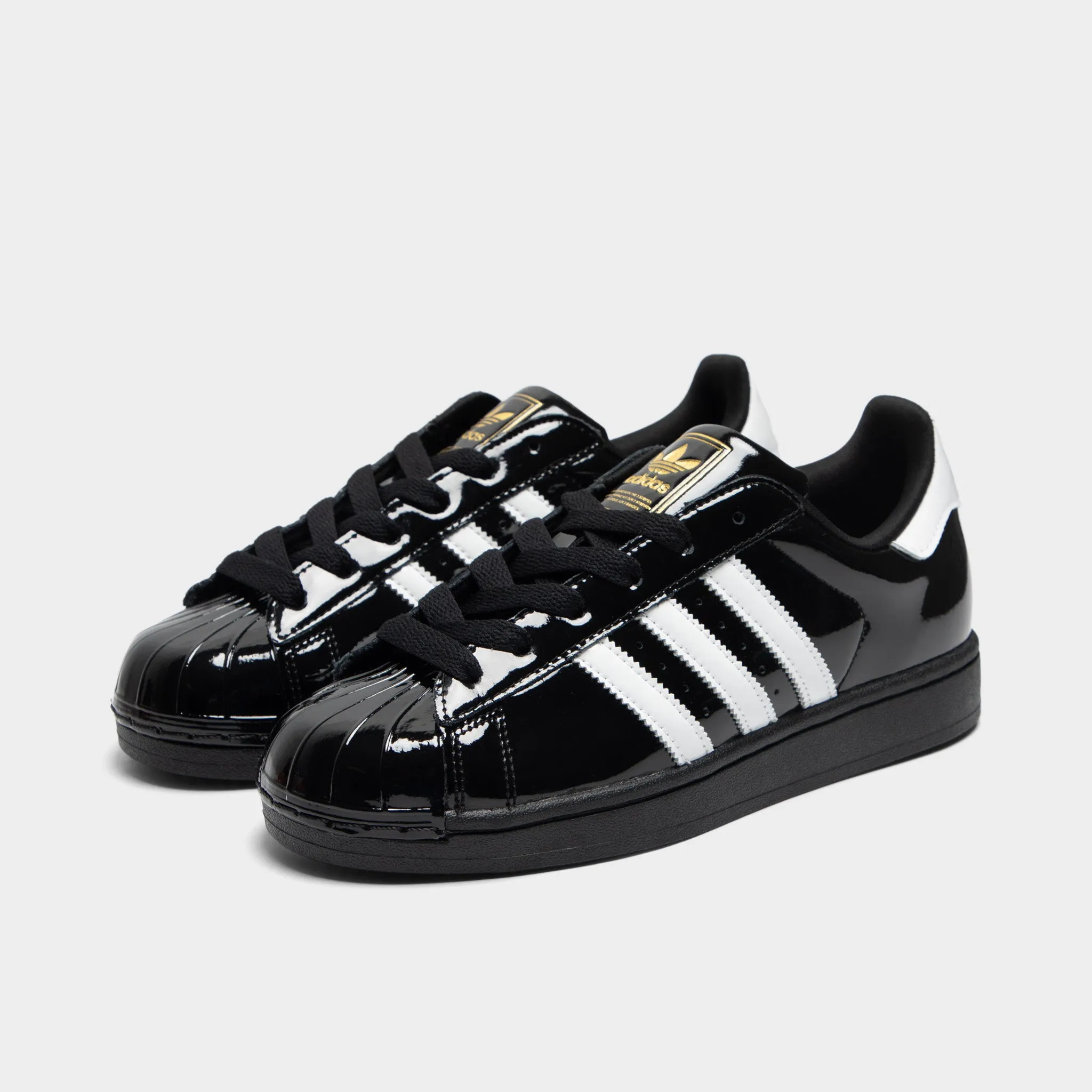 adidas Women's Superstar II Core Black / White - Gold Metallic Neutral Look Mixed Texture